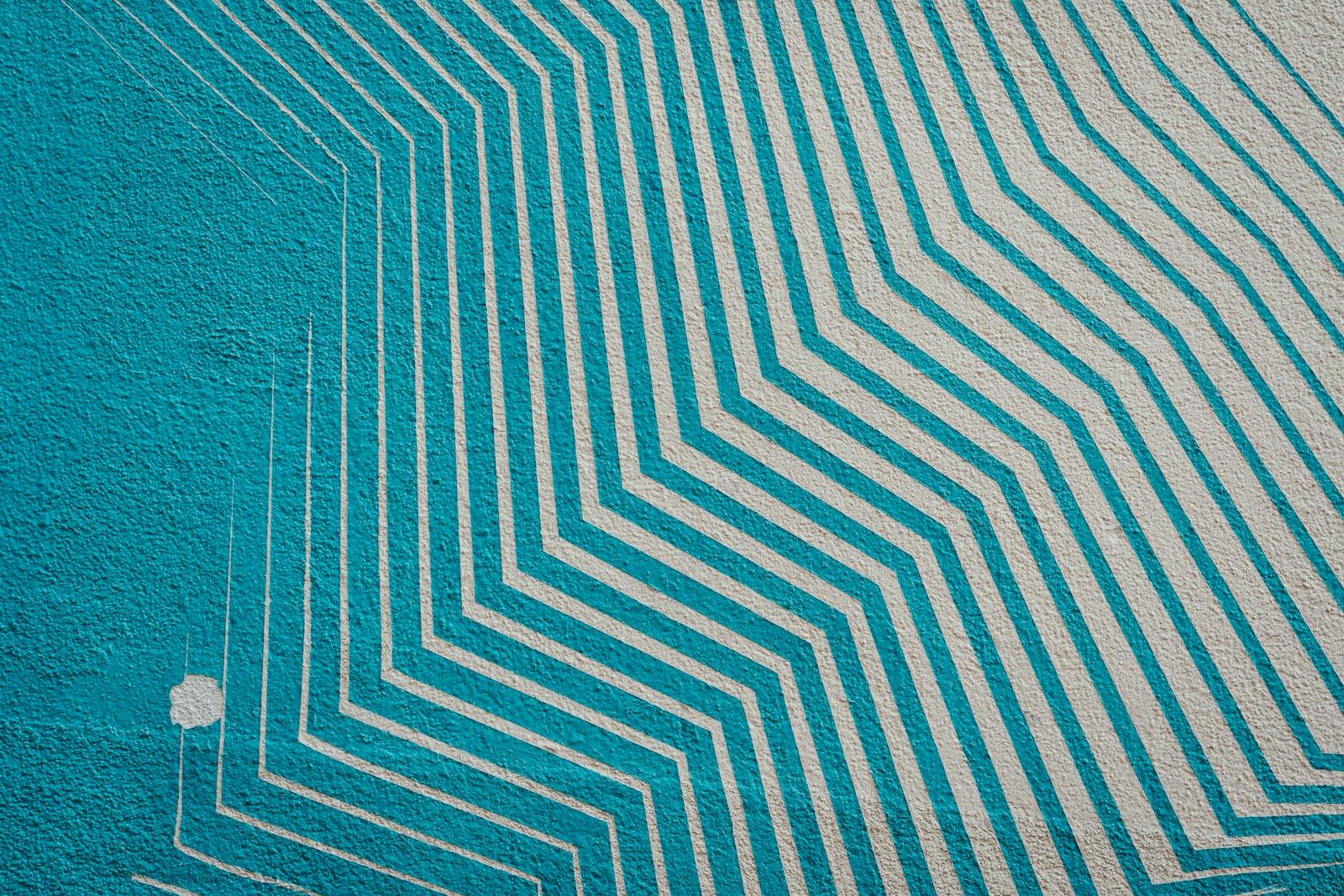 A Blue And White Wall With A Pattern jigsaw puzzle preview