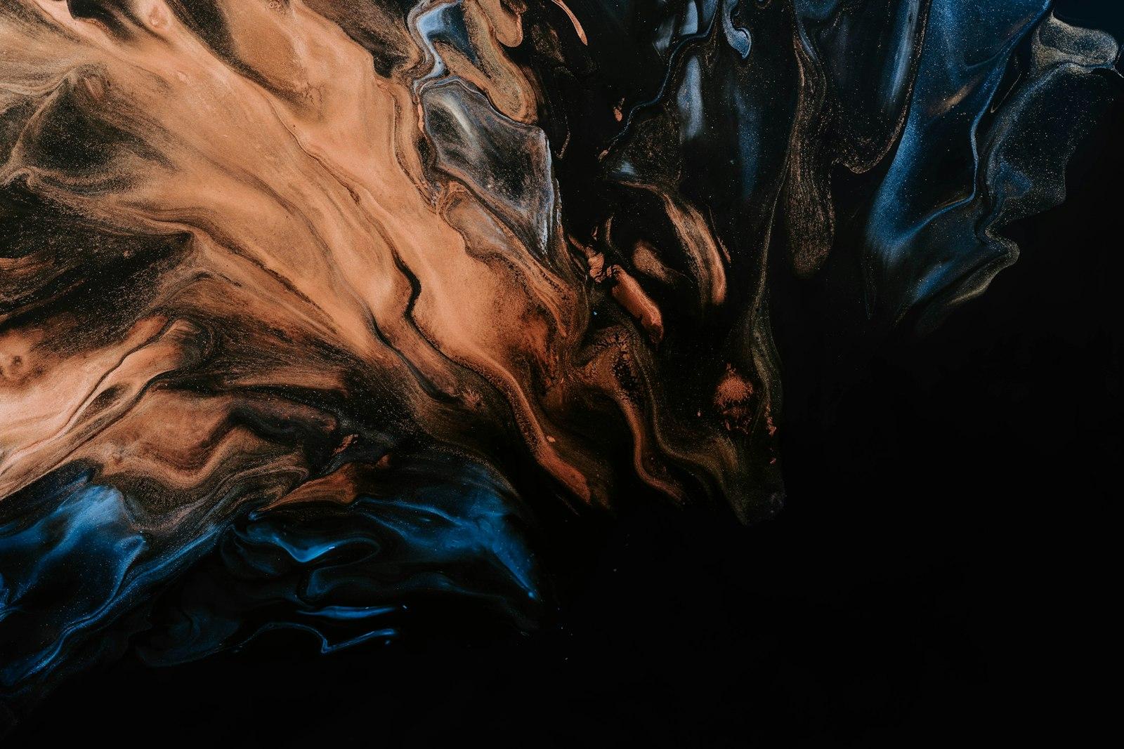A Close Up Of A Black And Brown Abstract Painting jigsaw puzzle preview