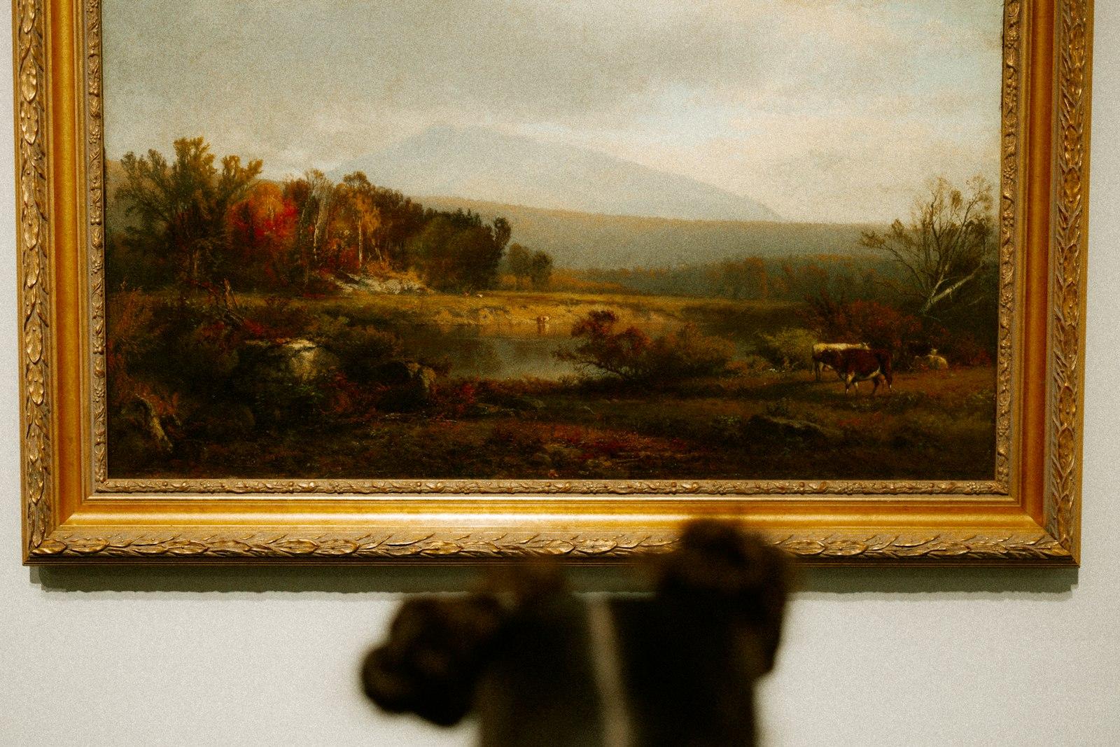 A Framed Landscape Painting Hangs On The Wall jigsaw puzzle preview