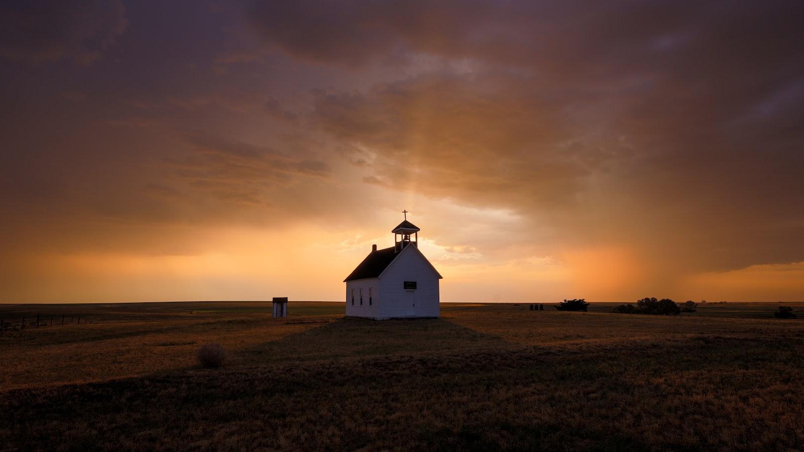 A House With A Sunset In The Background jigsaw puzzle preview