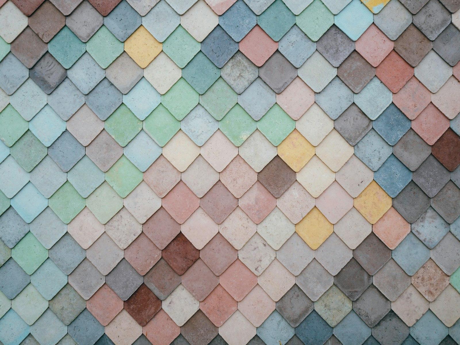 A Multicolored Tile Wall With A Pattern jigsaw puzzle preview