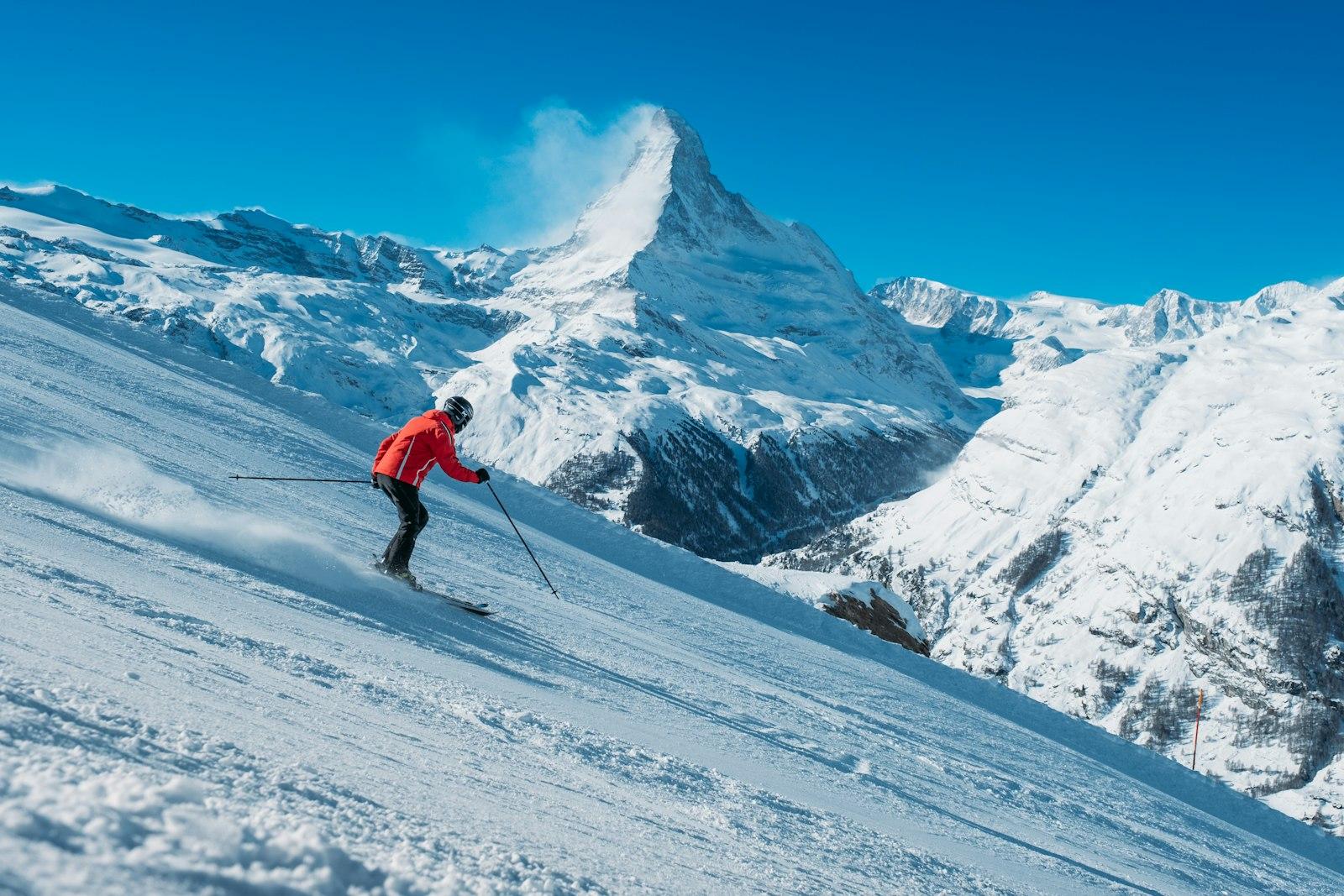 A Skier Going Down A Slope jigsaw puzzle preview