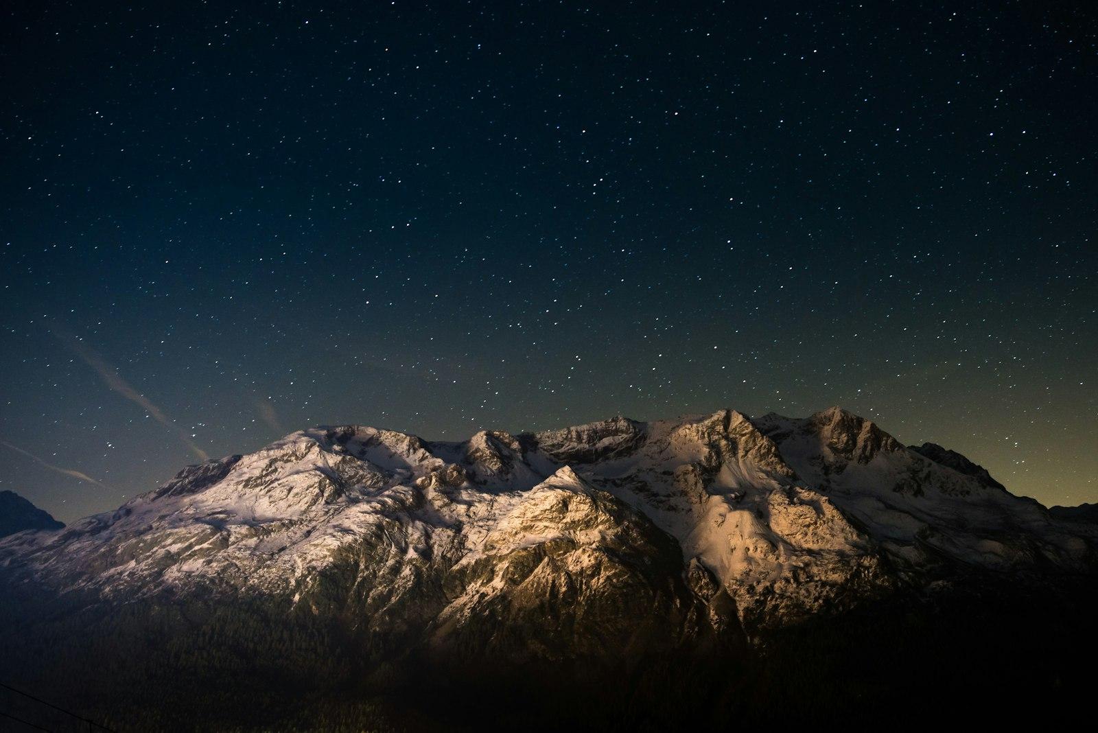 A Snowy Mountain Range Illuminated jigsaw puzzle preview