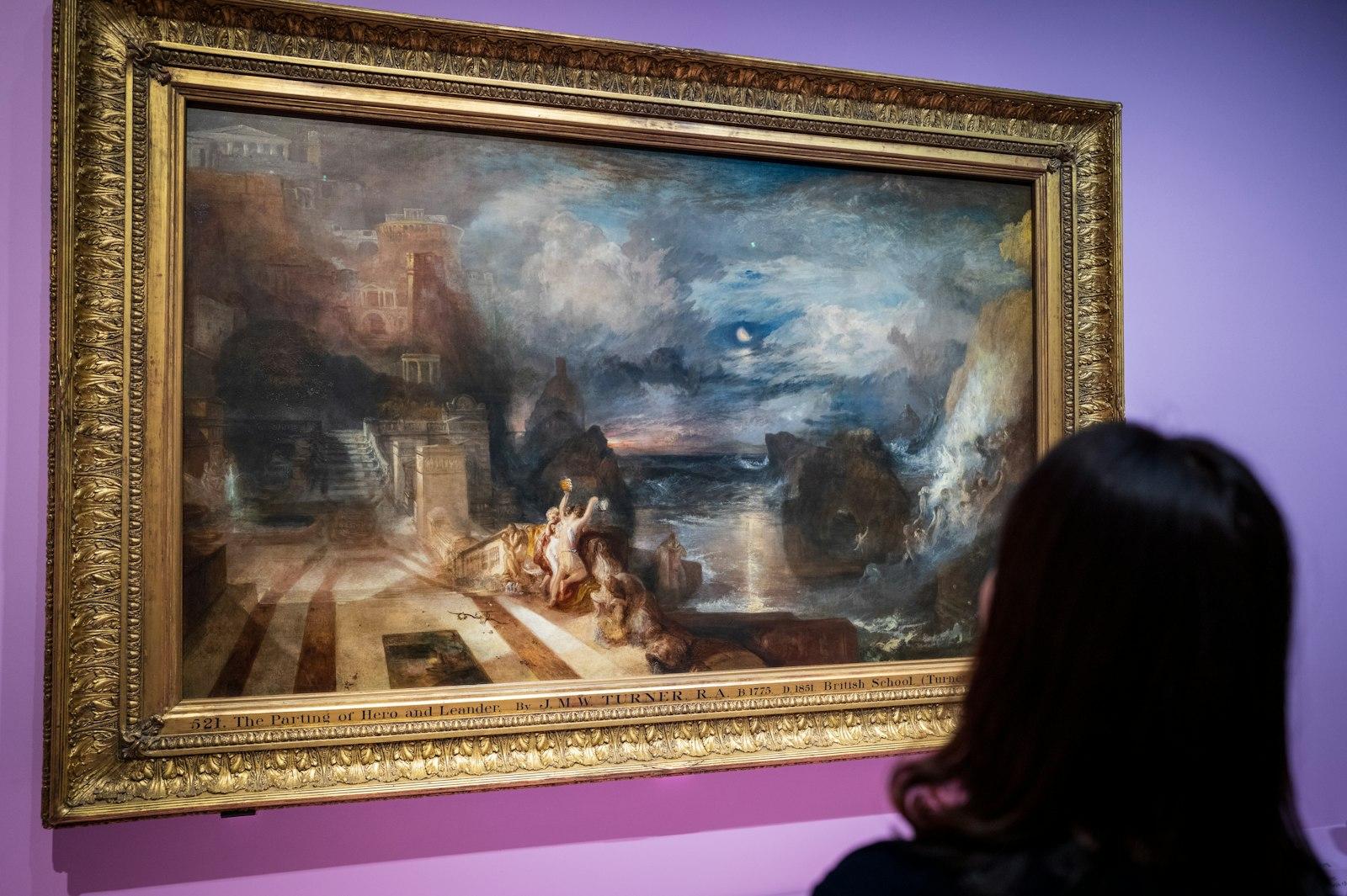 A Woman Looking At A Painting In A Museum jigsaw puzzle preview