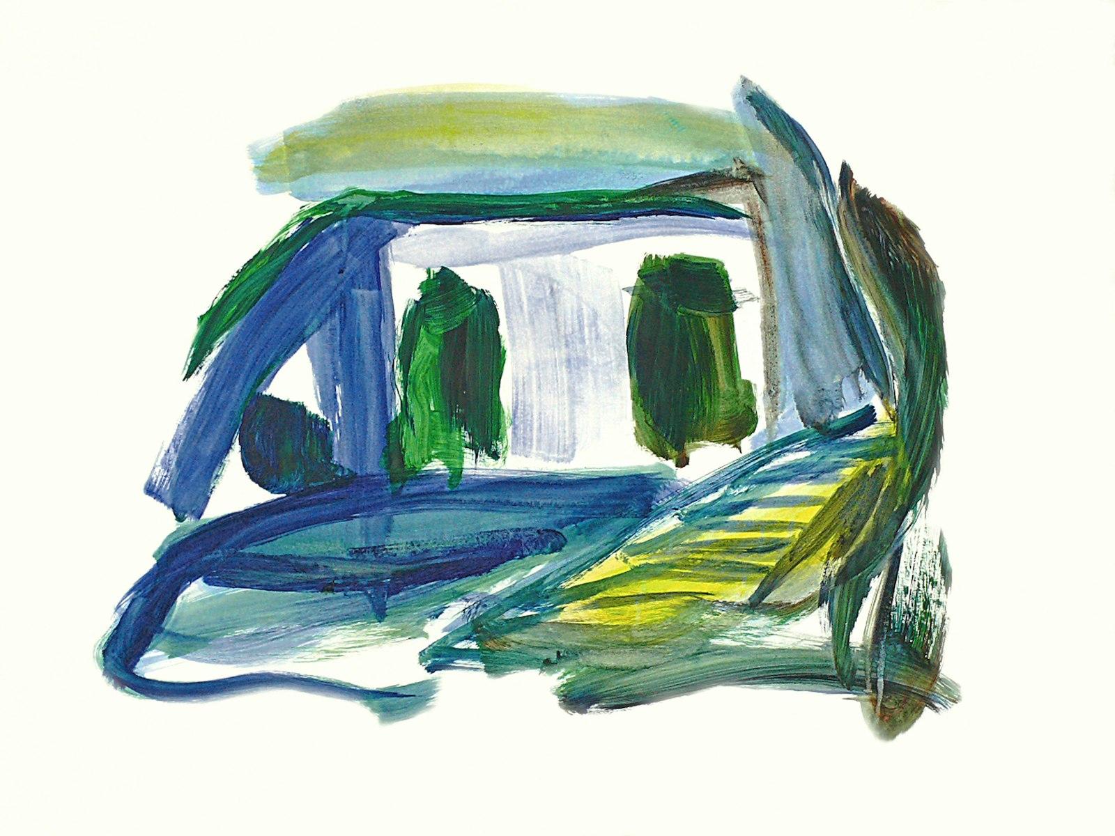 Abstract Watercolor Painting With The Title 'Swedi jigsaw puzzle preview