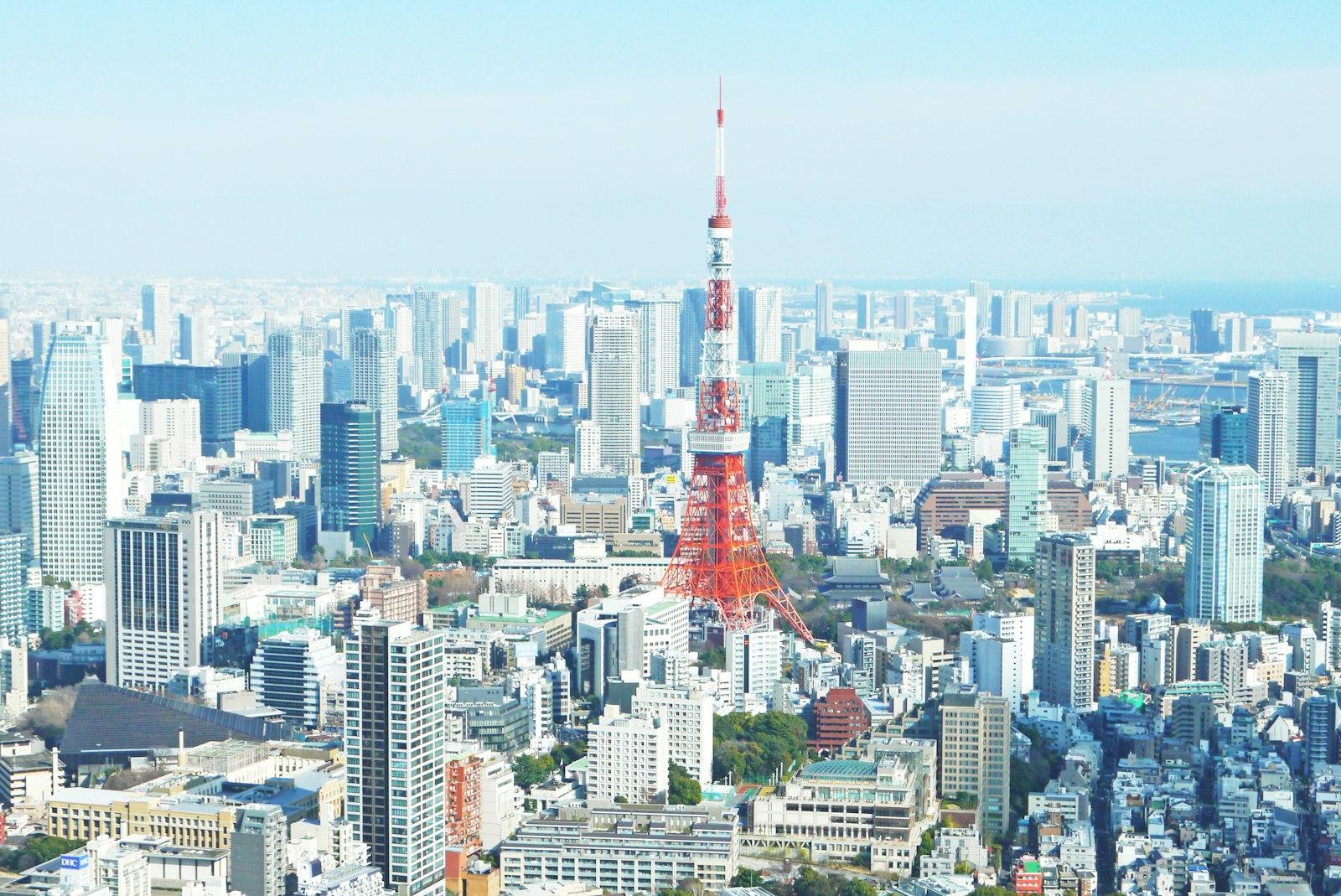 Aerial Photography Of Red Tower Surrounded jigsaw puzzle preview