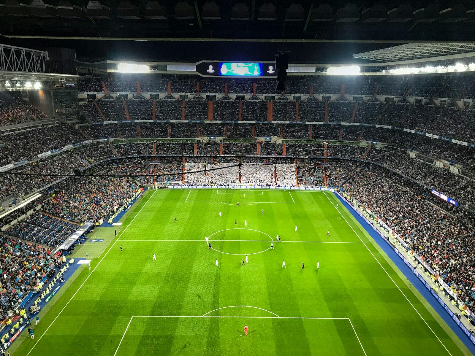Aerial Photography Of Soccer Game Inside Stadium jigsaw puzzle preview