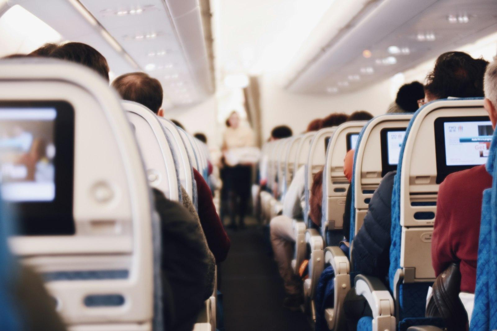 Airplane Aisle During Flight jigsaw puzzle preview