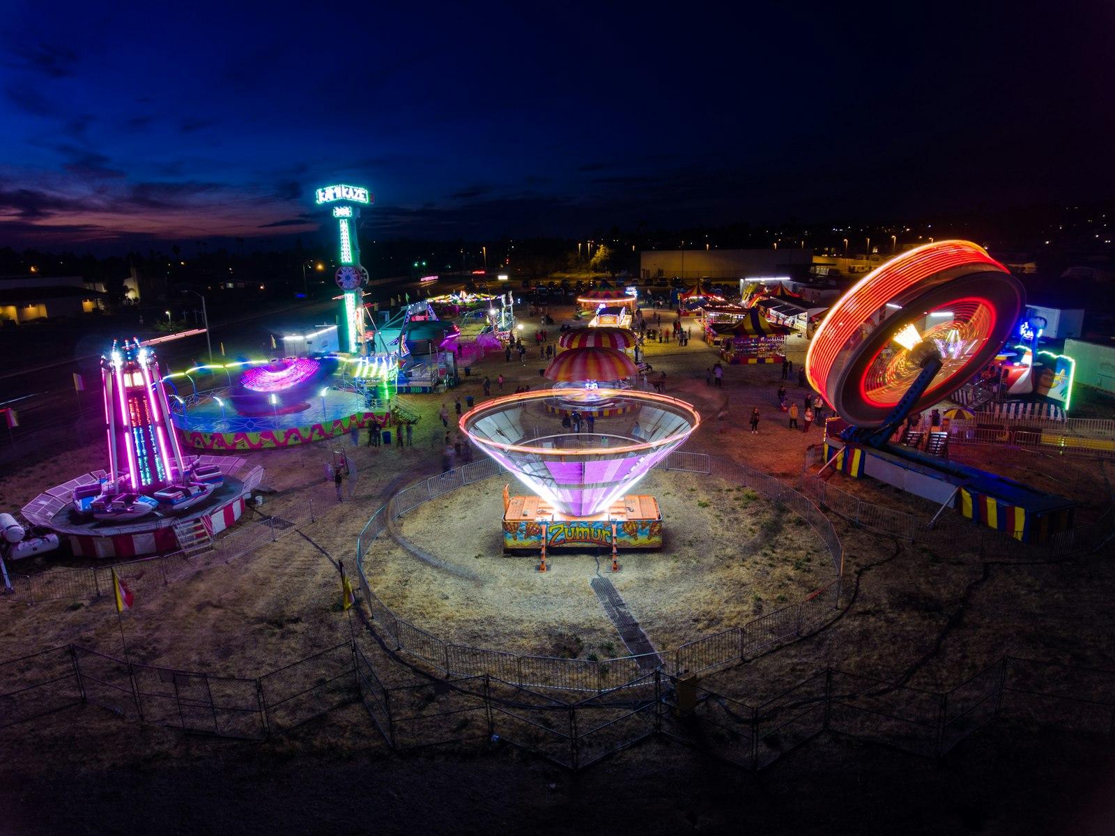 Amusement Park At Night jigsaw puzzle preview