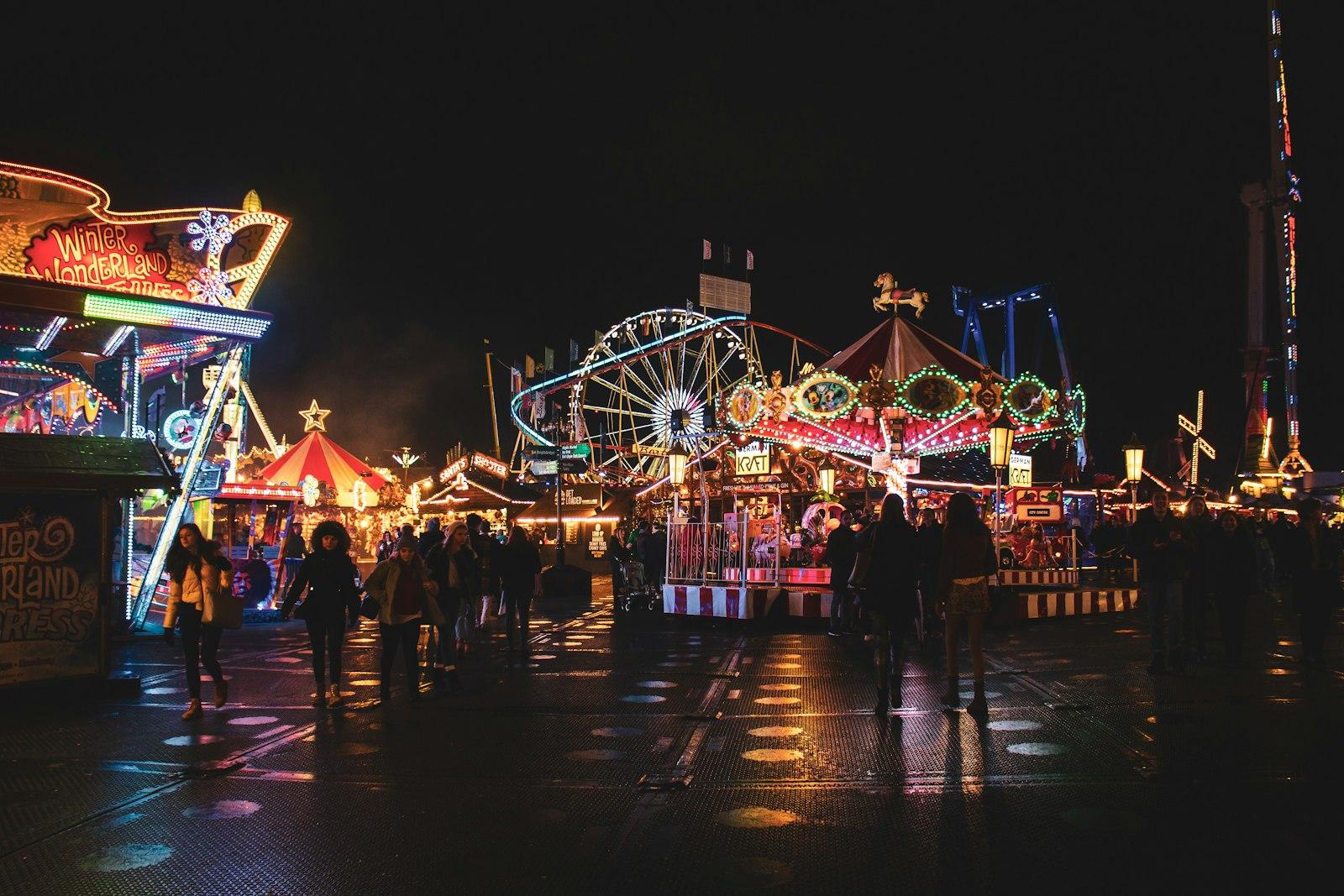 Amusement Park Photo At Night jigsaw puzzle preview