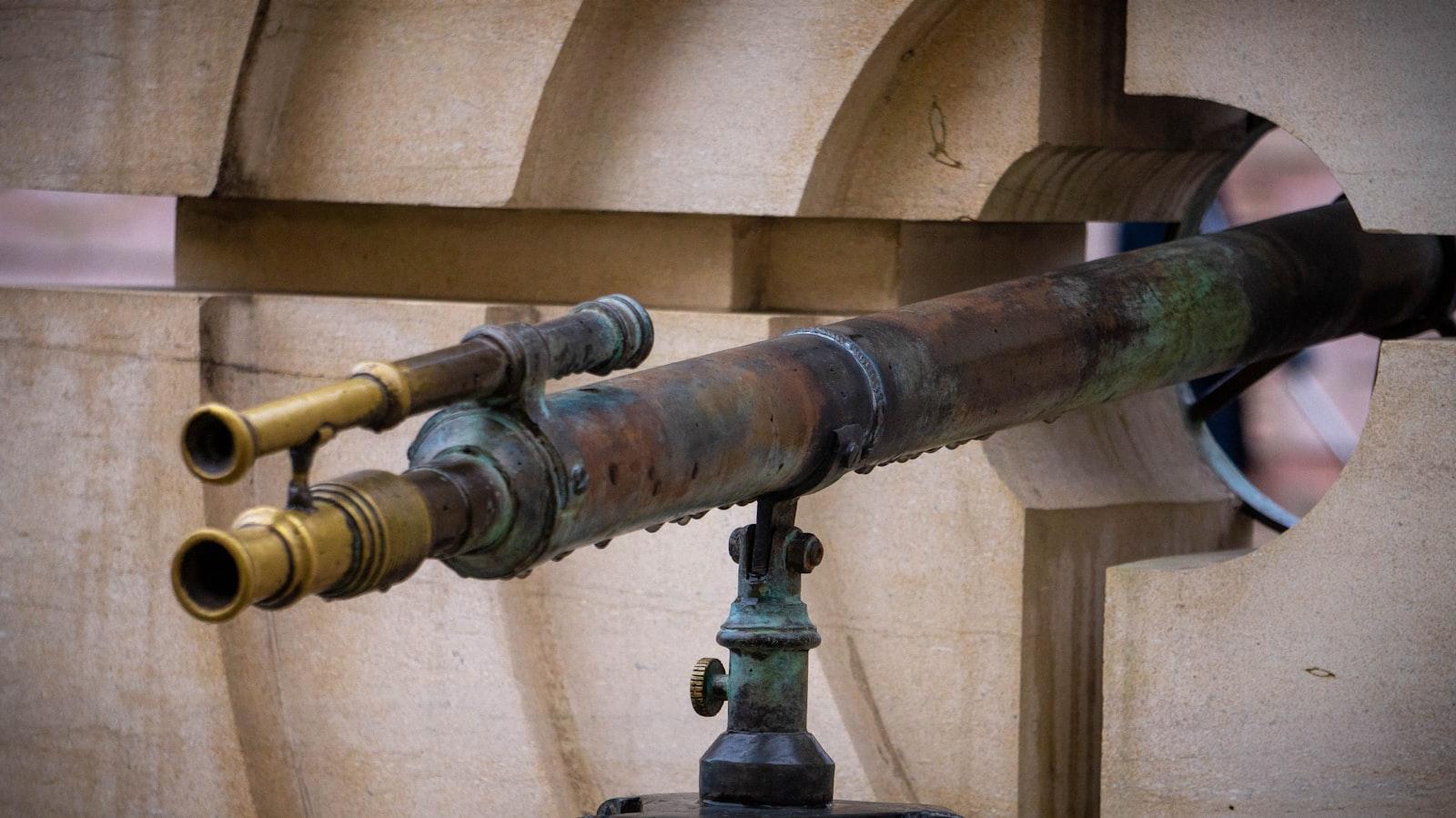 Antique Brass Telescope On A Stand jigsaw puzzle preview