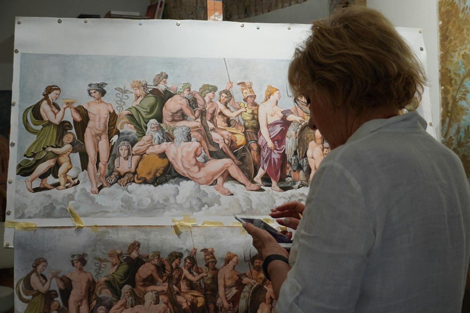 Artist Working On A Detailed Classical Painting Ag jigsaw puzzle preview