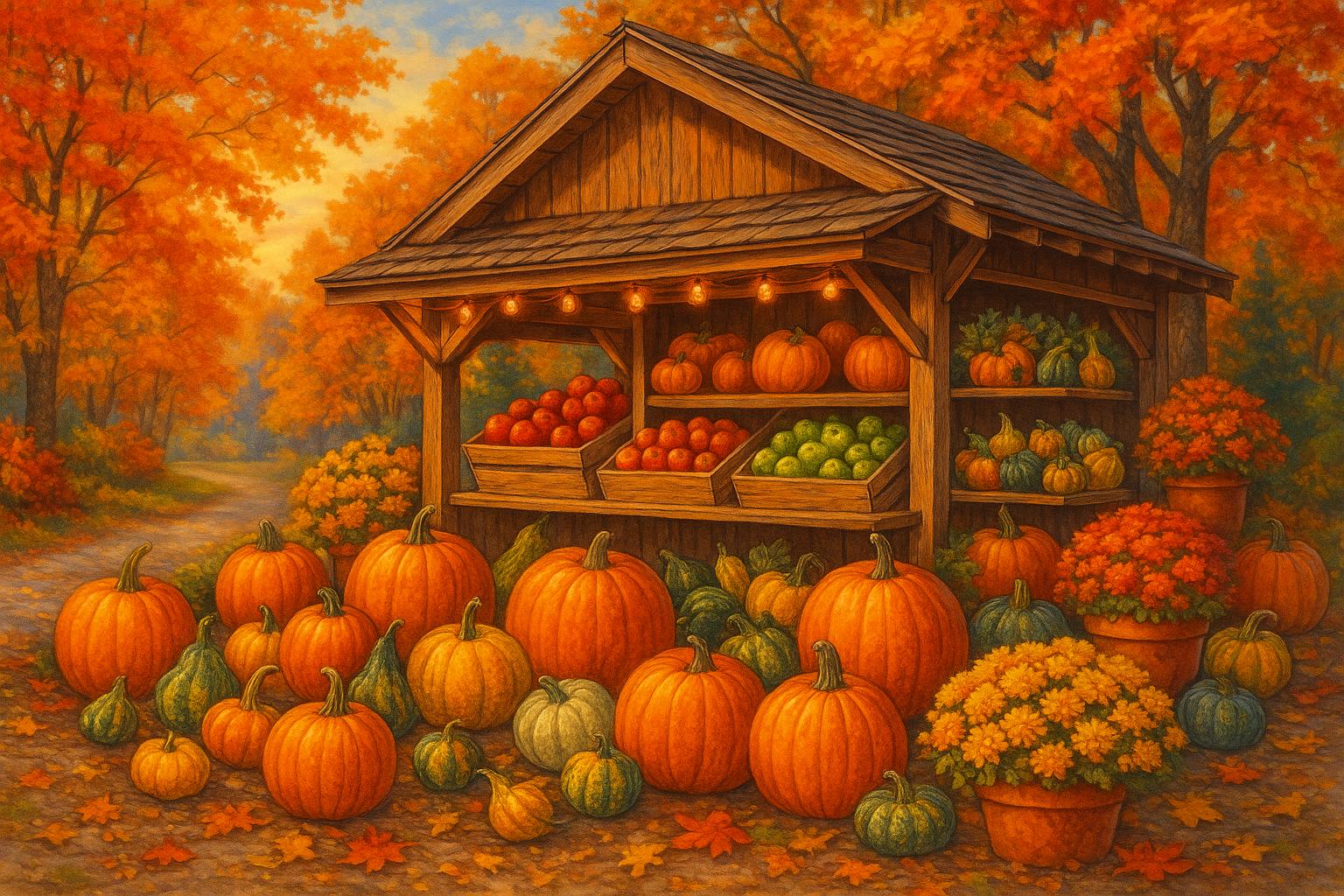 Autumn Farm Stand jigsaw puzzle preview