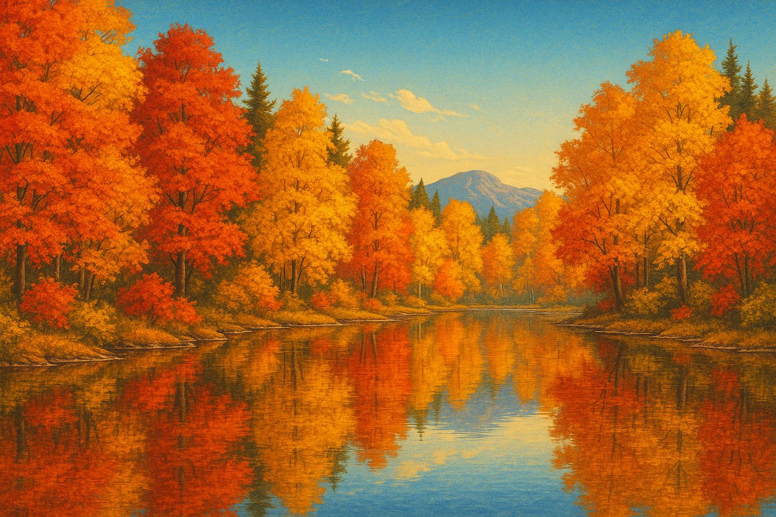Autumn Lake Reflection jigsaw puzzle preview