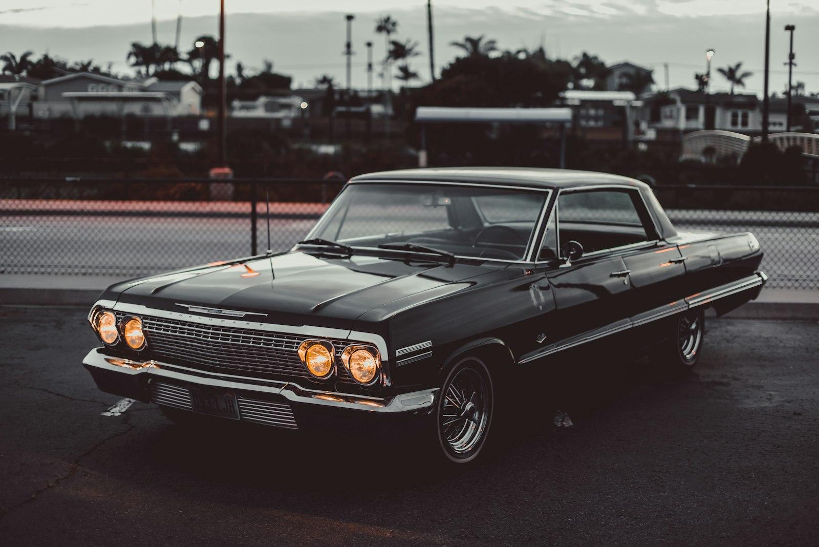 Black Chevrolet Camaro On Road During Daytime jigsaw puzzle preview