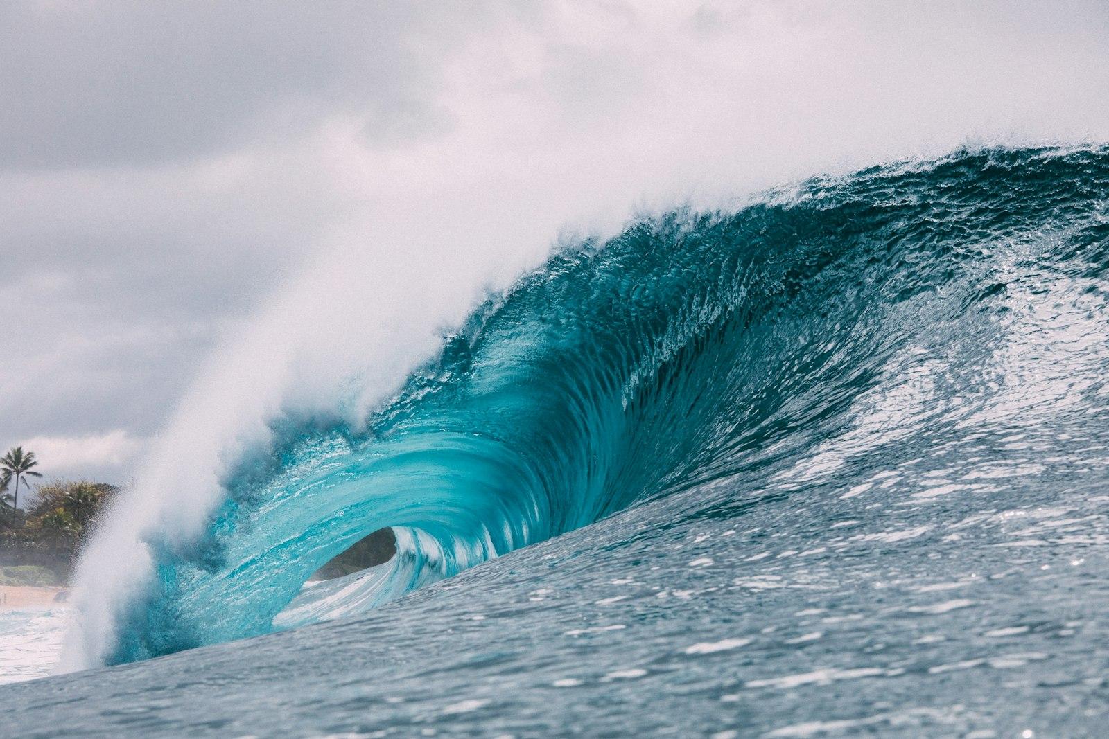 Blue And White Waves Under Gray Sky jigsaw puzzle preview