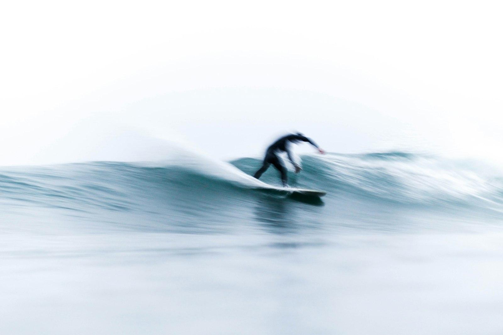 Blurred Surfer On The Waves jigsaw puzzle preview