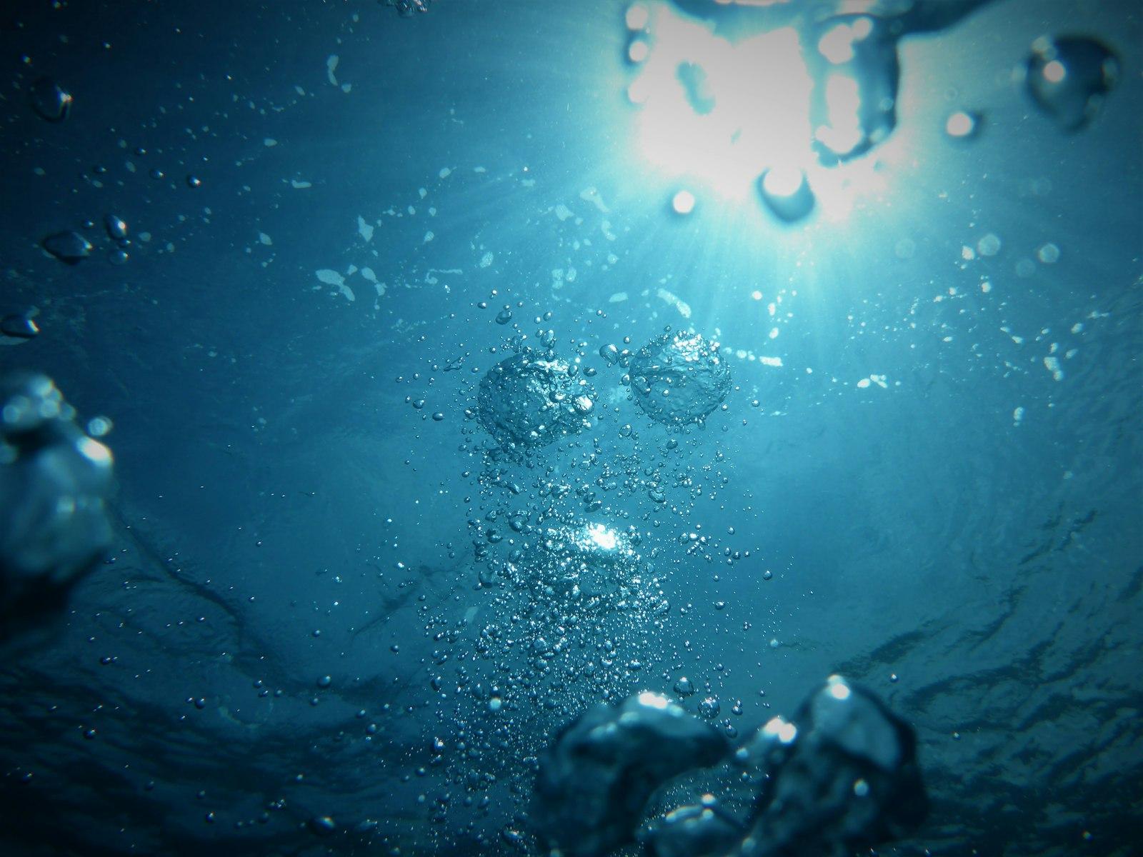 Bubbles Going Upwards On A Body Of Water jigsaw puzzle preview