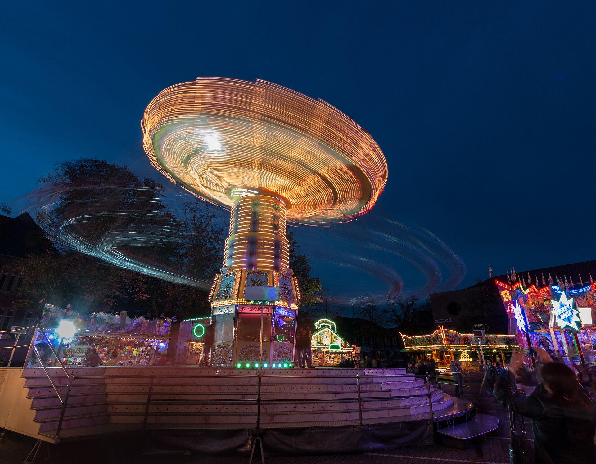 Carnival Rides at Night jigsaw puzzle preview