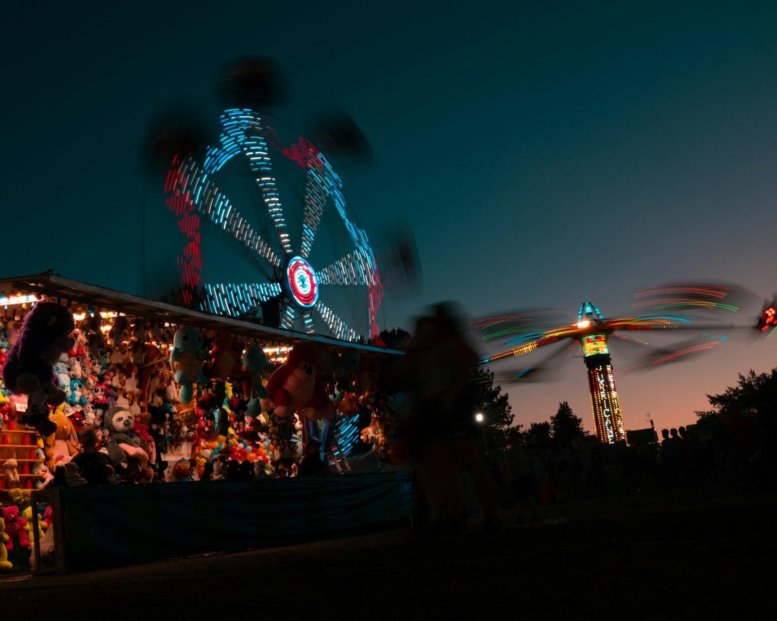 Carnival Rides Light Up The Night At The County Fa jigsaw puzzle preview