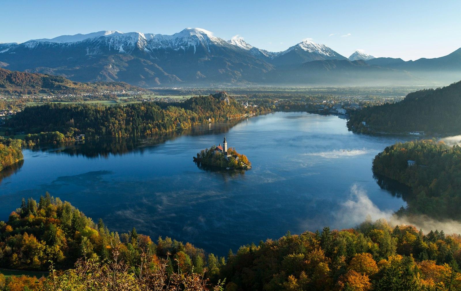 Church On A Lake In The Mountains jigsaw puzzle preview