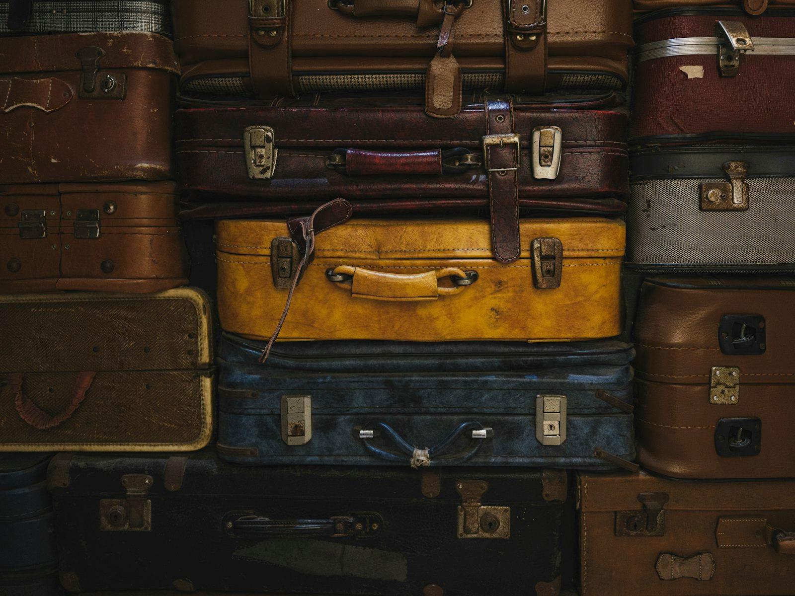 Classic Old Travel Suitcases With Nostalgic Style jigsaw puzzle preview
