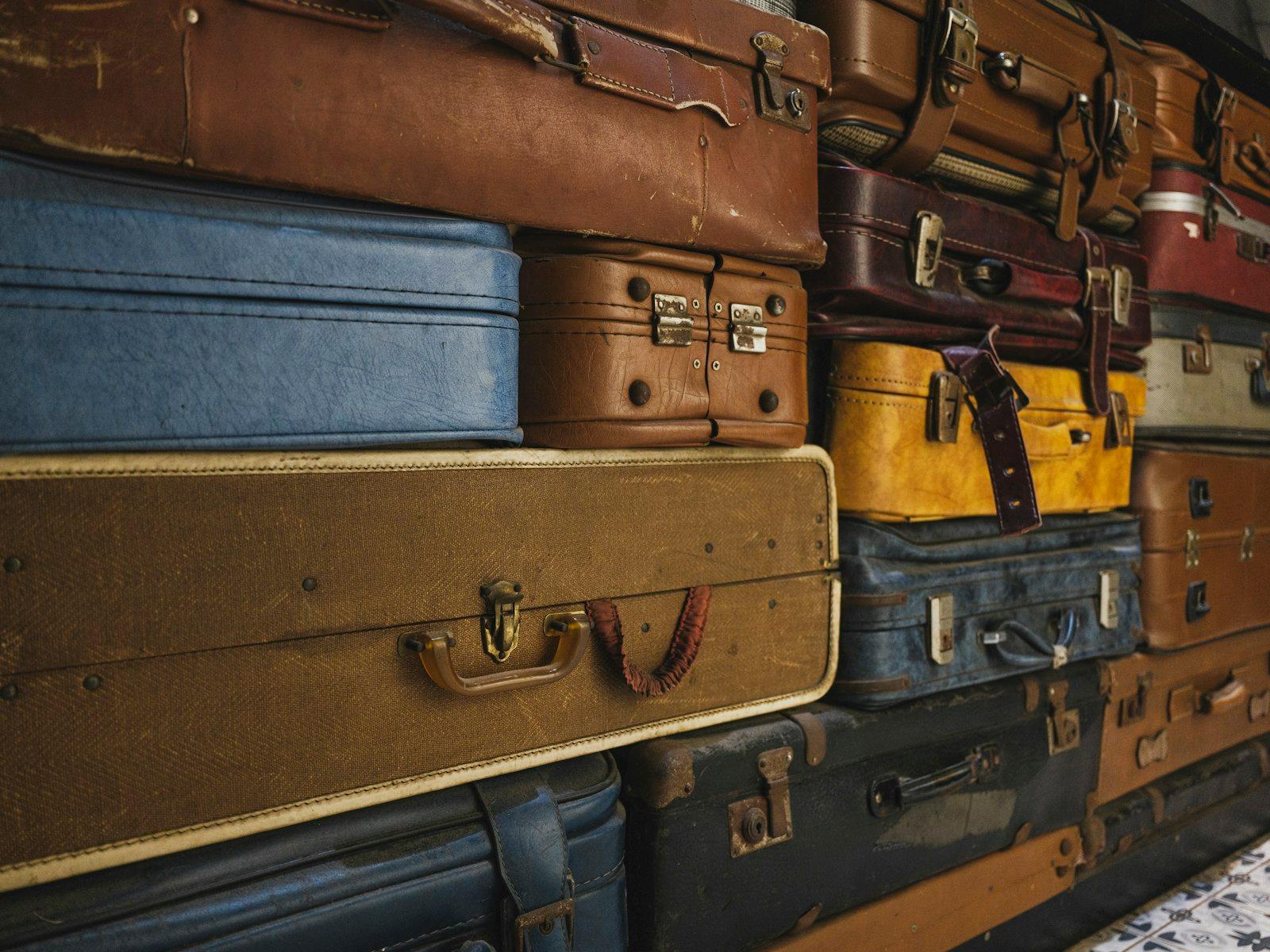 Classic Old Travel Suitcases With Nostalgic Style jigsaw puzzle preview