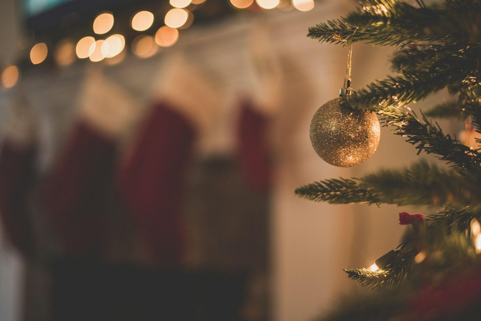 Closeup Photo Of Baubles On Christmas Tree jigsaw puzzle preview