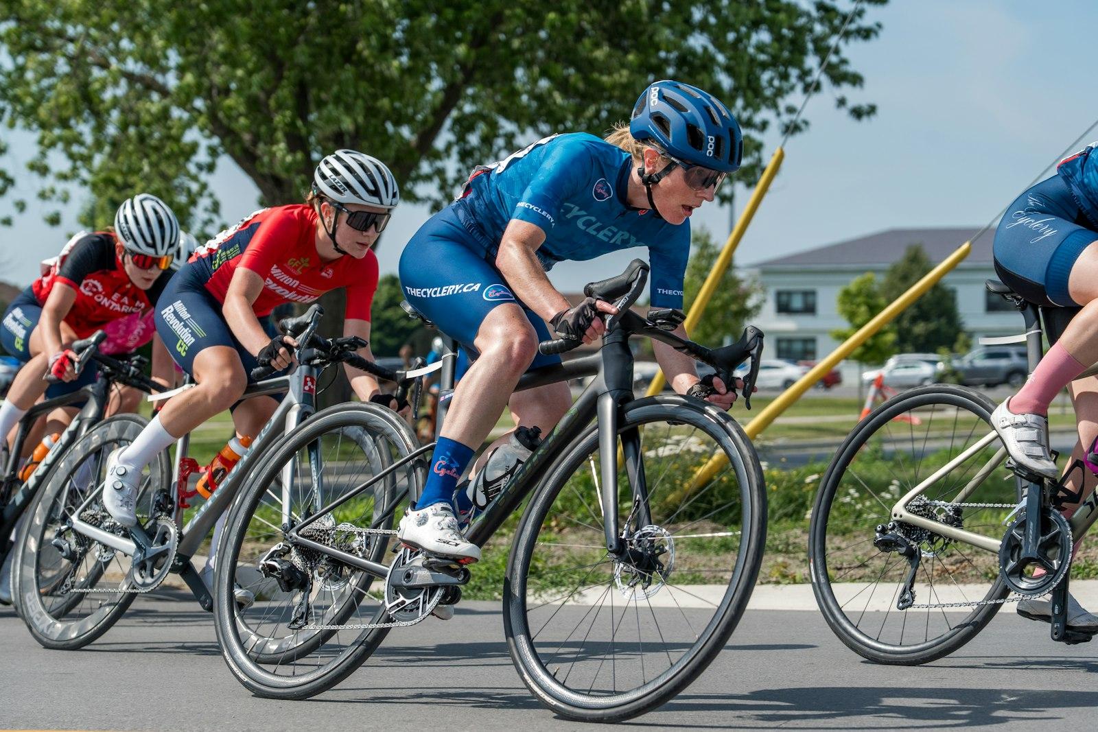 Cyclists Making The Turn In A Criterium Race jigsaw puzzle preview