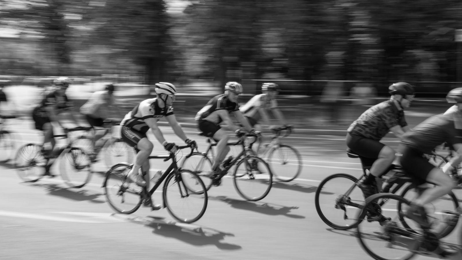 Cyclists Racing On A Road With Motion Blur jigsaw puzzle preview