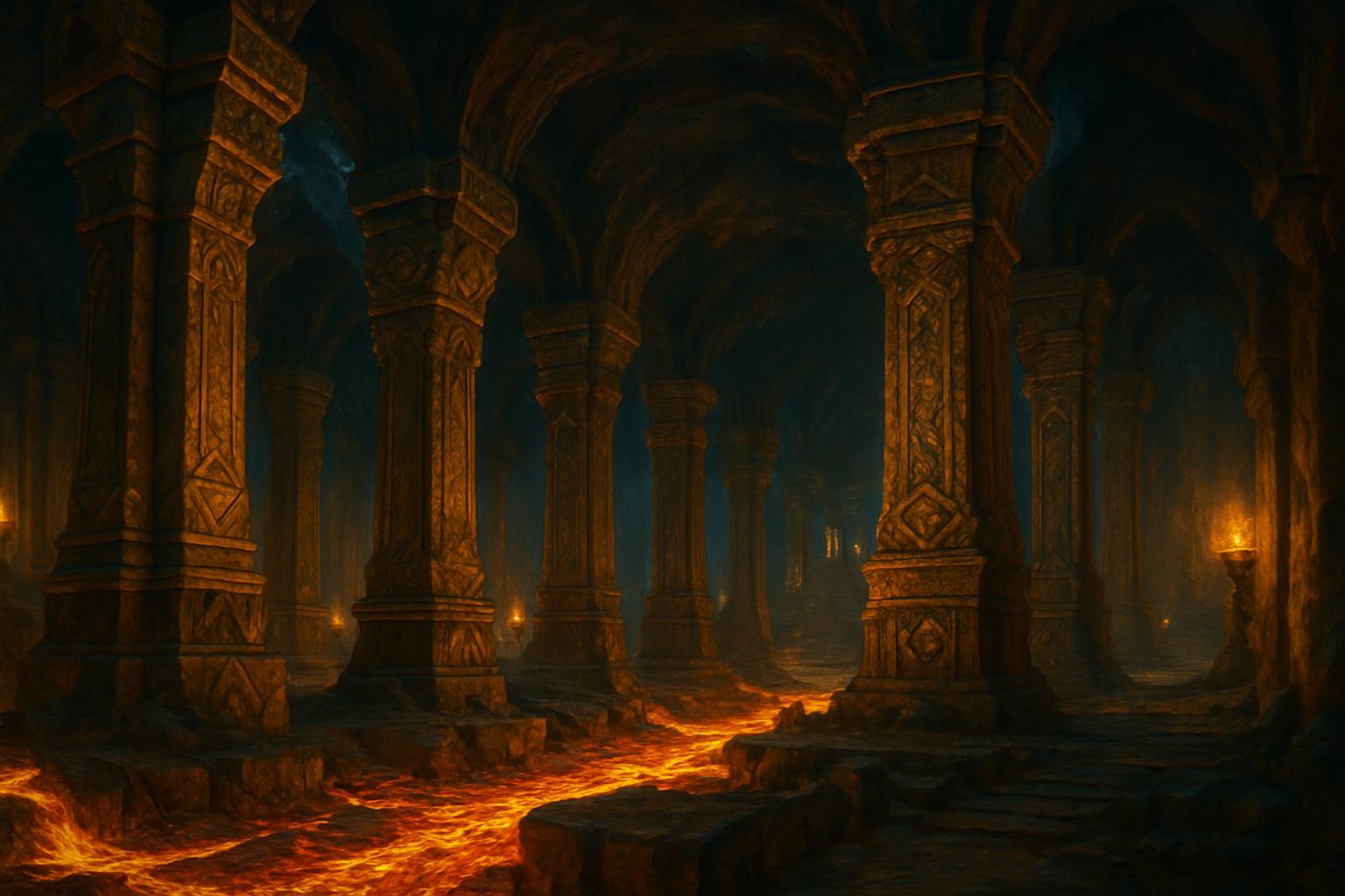 Dwarven Mountain Hall jigsaw puzzle preview