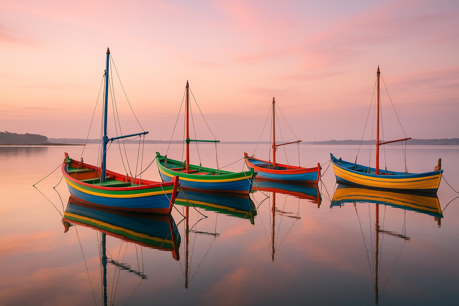 Fishing Boats at Dawn jigsaw puzzle preview