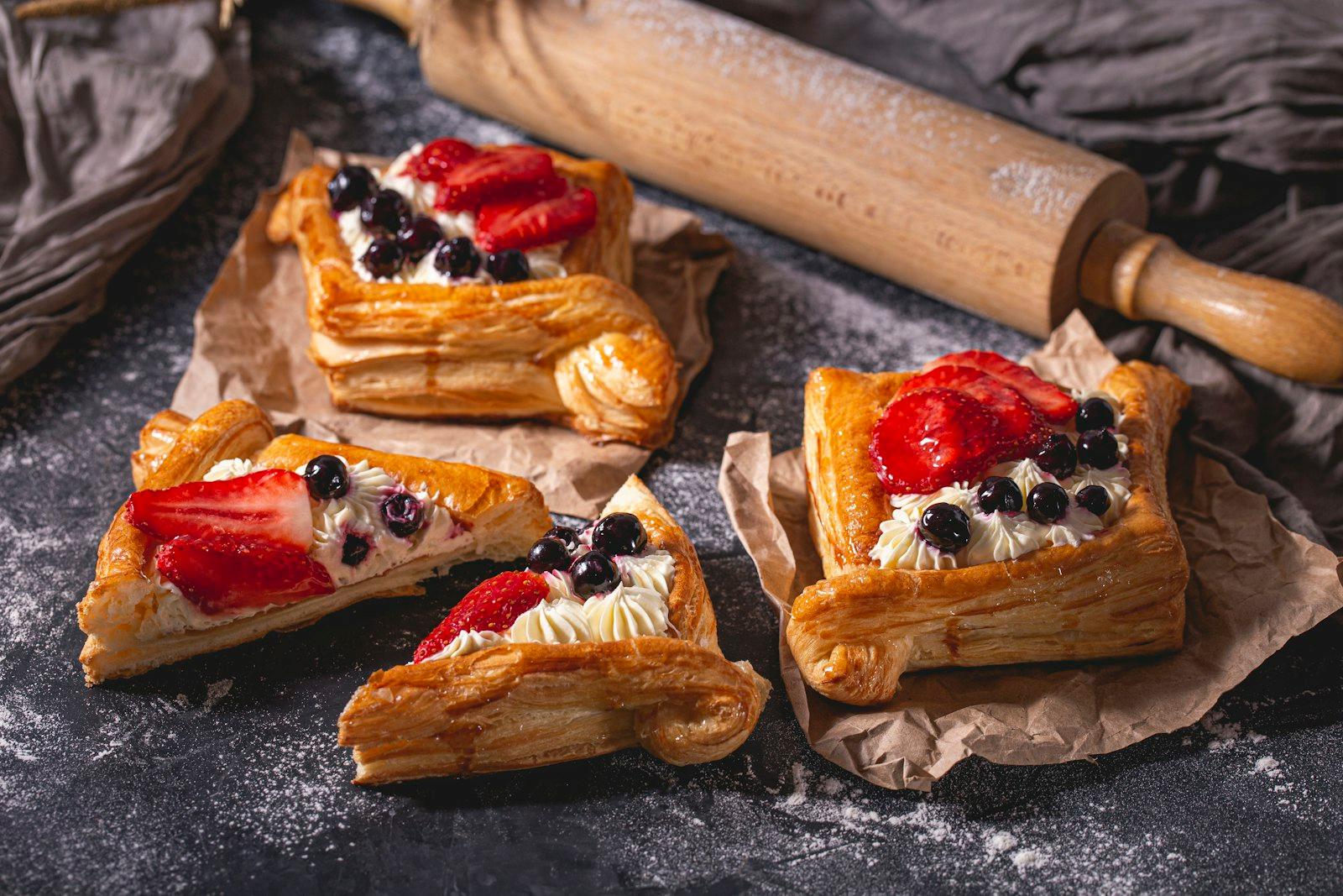 Four Pastries With Strawberries jigsaw puzzle preview