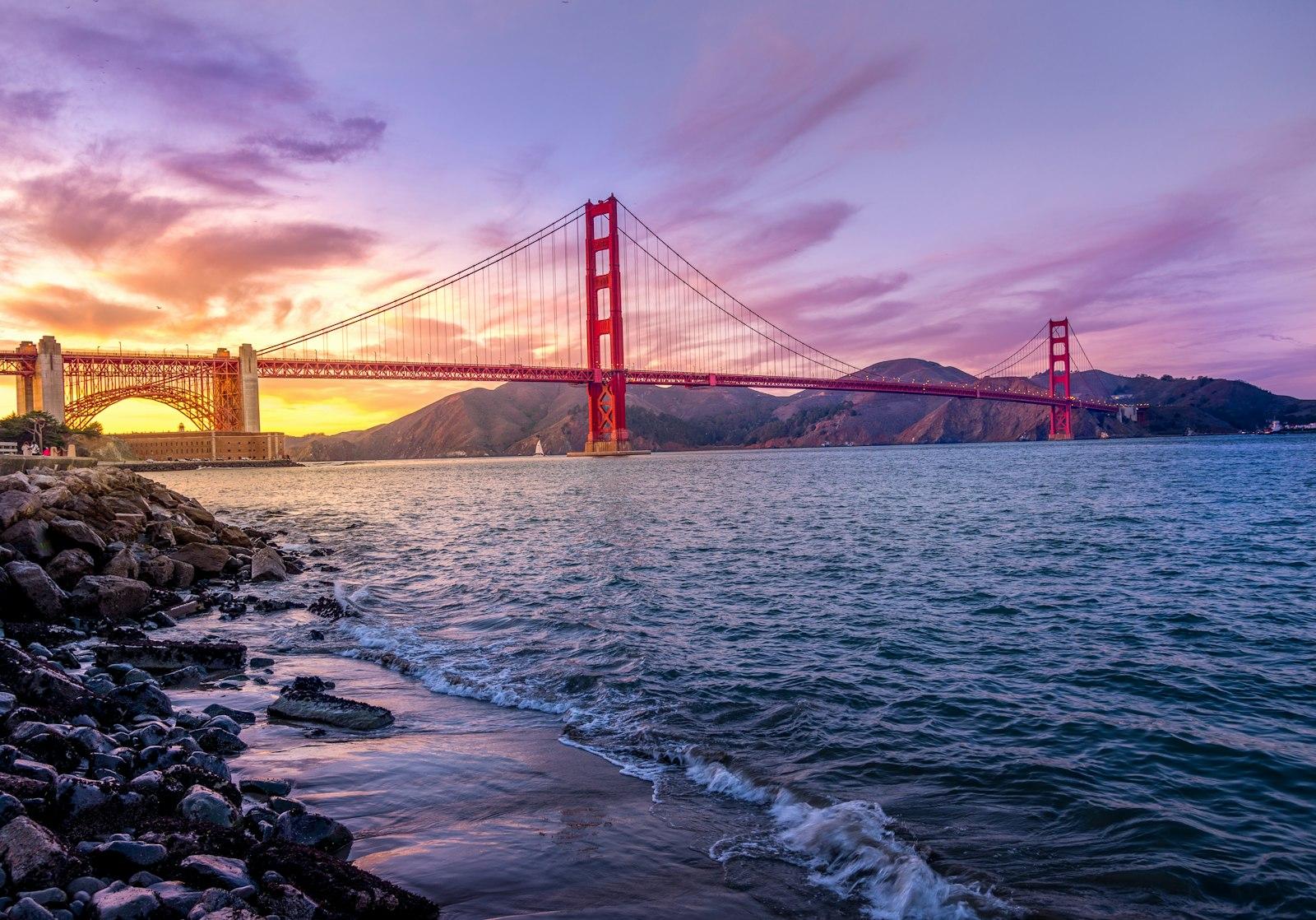 Golden Gate Bridge During Golden Hour jigsaw puzzle preview