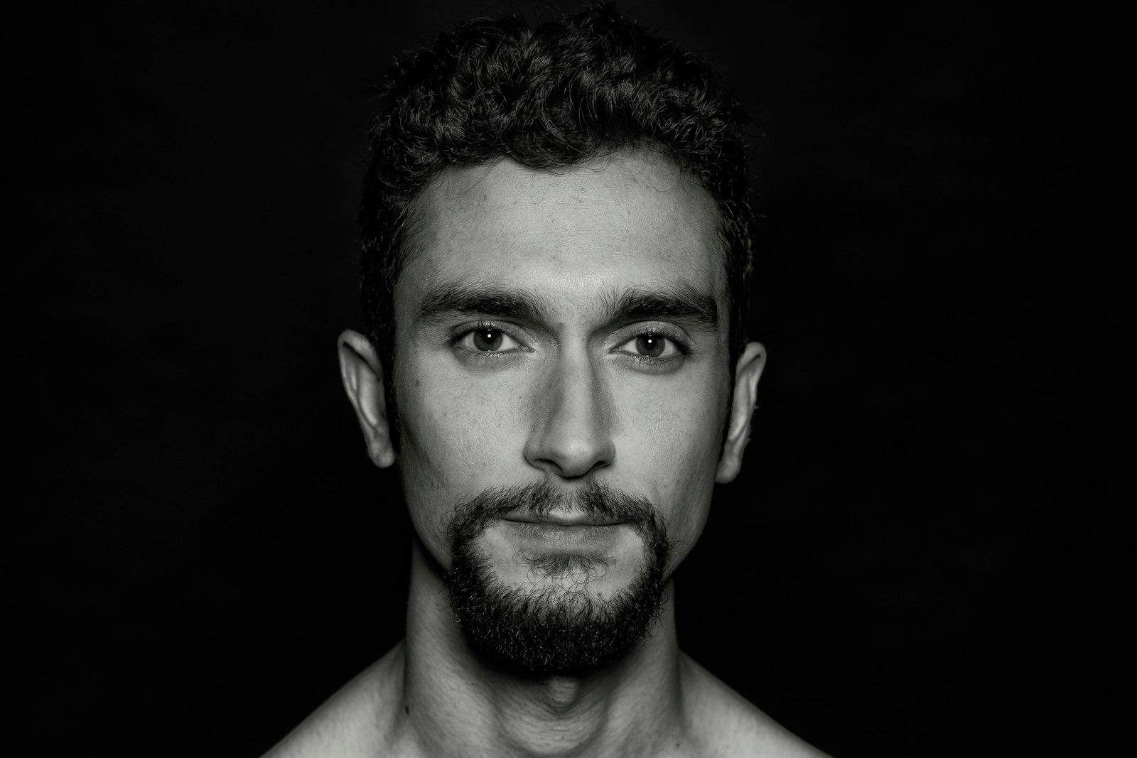 Grayscale Photography Of Man'S Face jigsaw puzzle preview