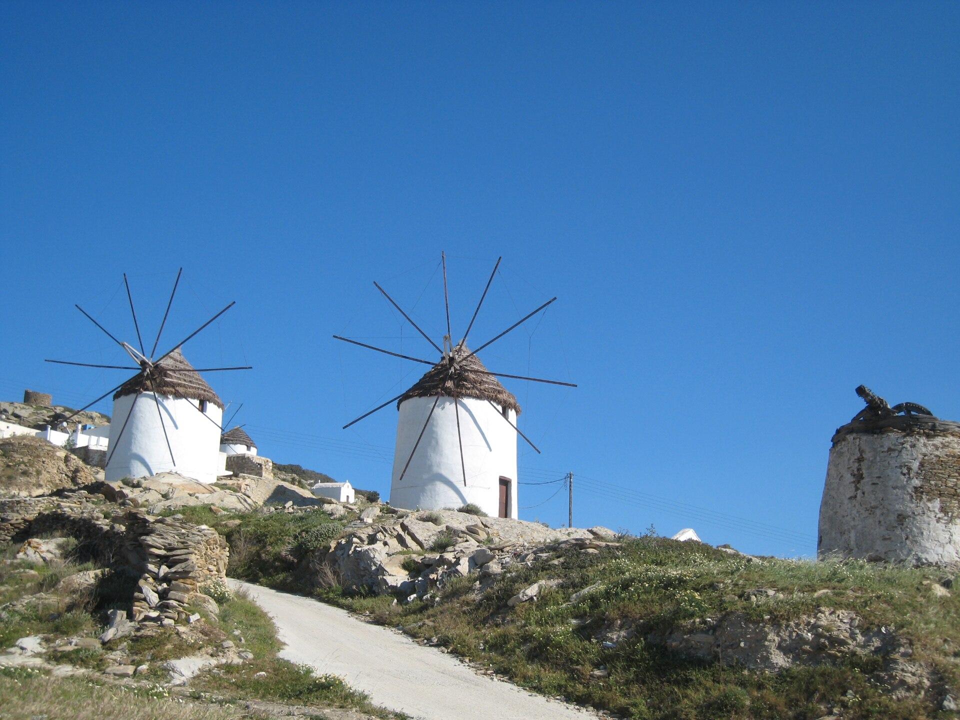 Greek Island Windmill jigsaw puzzle preview