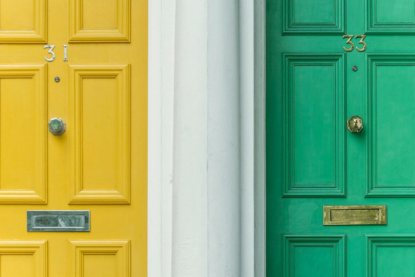 Green Door Beside Yellow Door jigsaw puzzle preview
