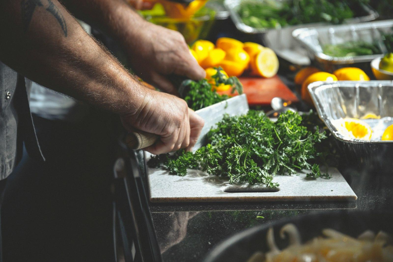 Greens On A Cutting Board, And A Nice Knife And Le jigsaw puzzle preview