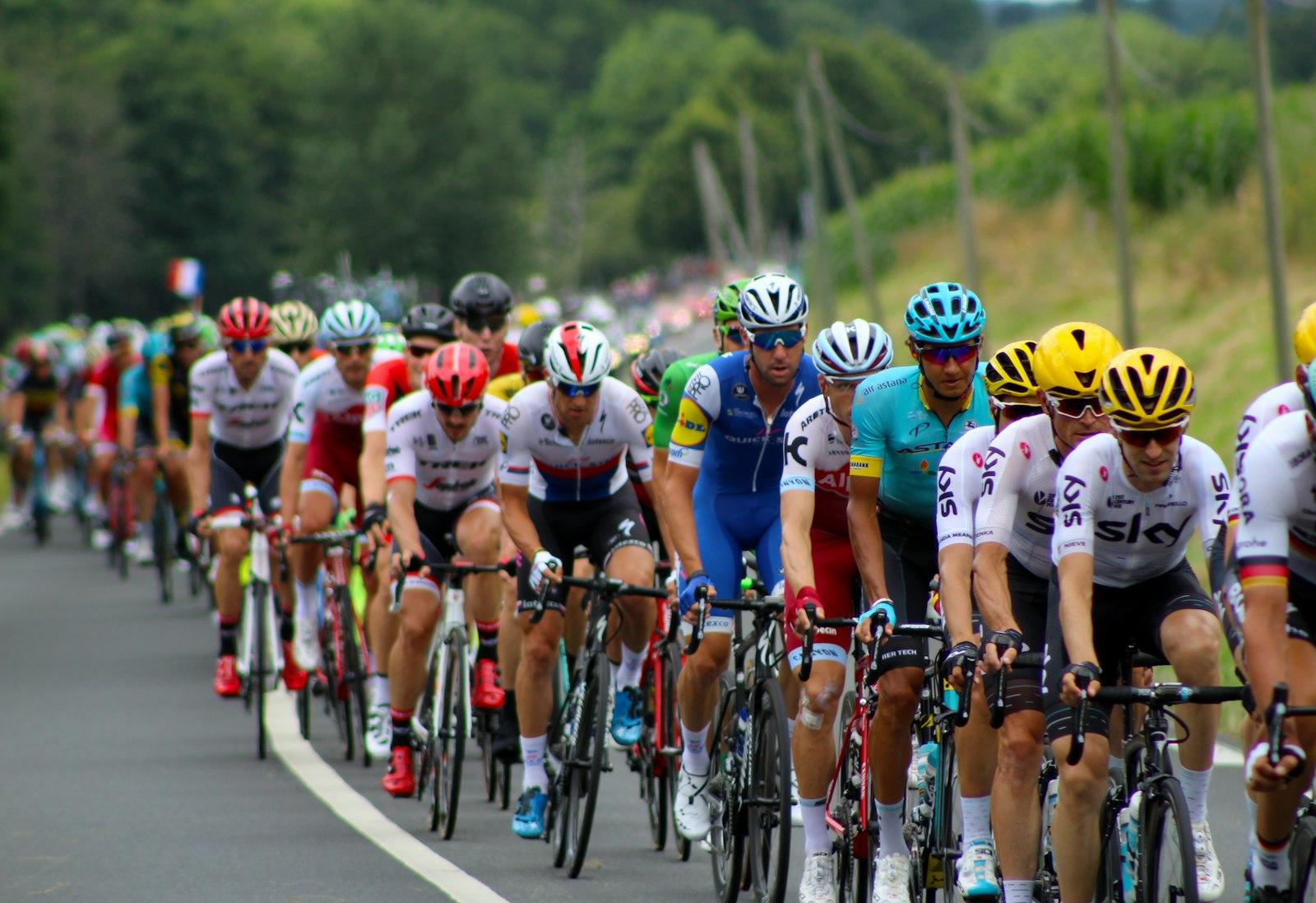 Group Of Men Riding Bicycle jigsaw puzzle preview