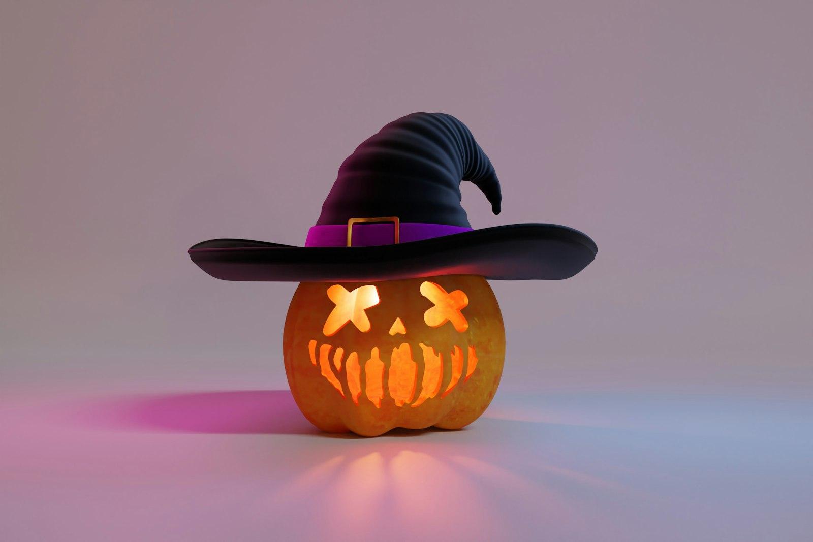 Halloween Pumpkin With Hat 3d Render jigsaw puzzle preview
