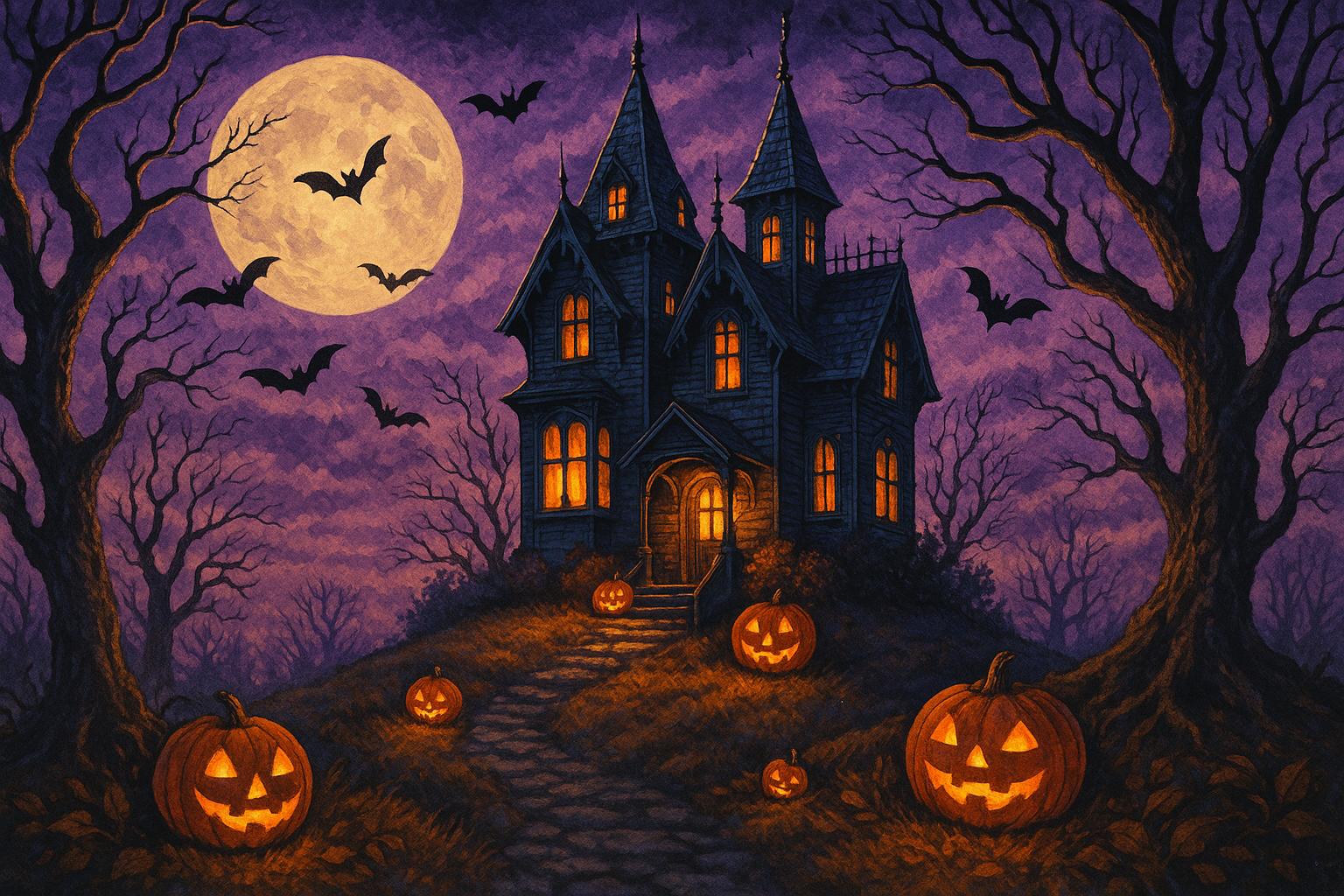 Haunted House on the Hill jigsaw puzzle preview