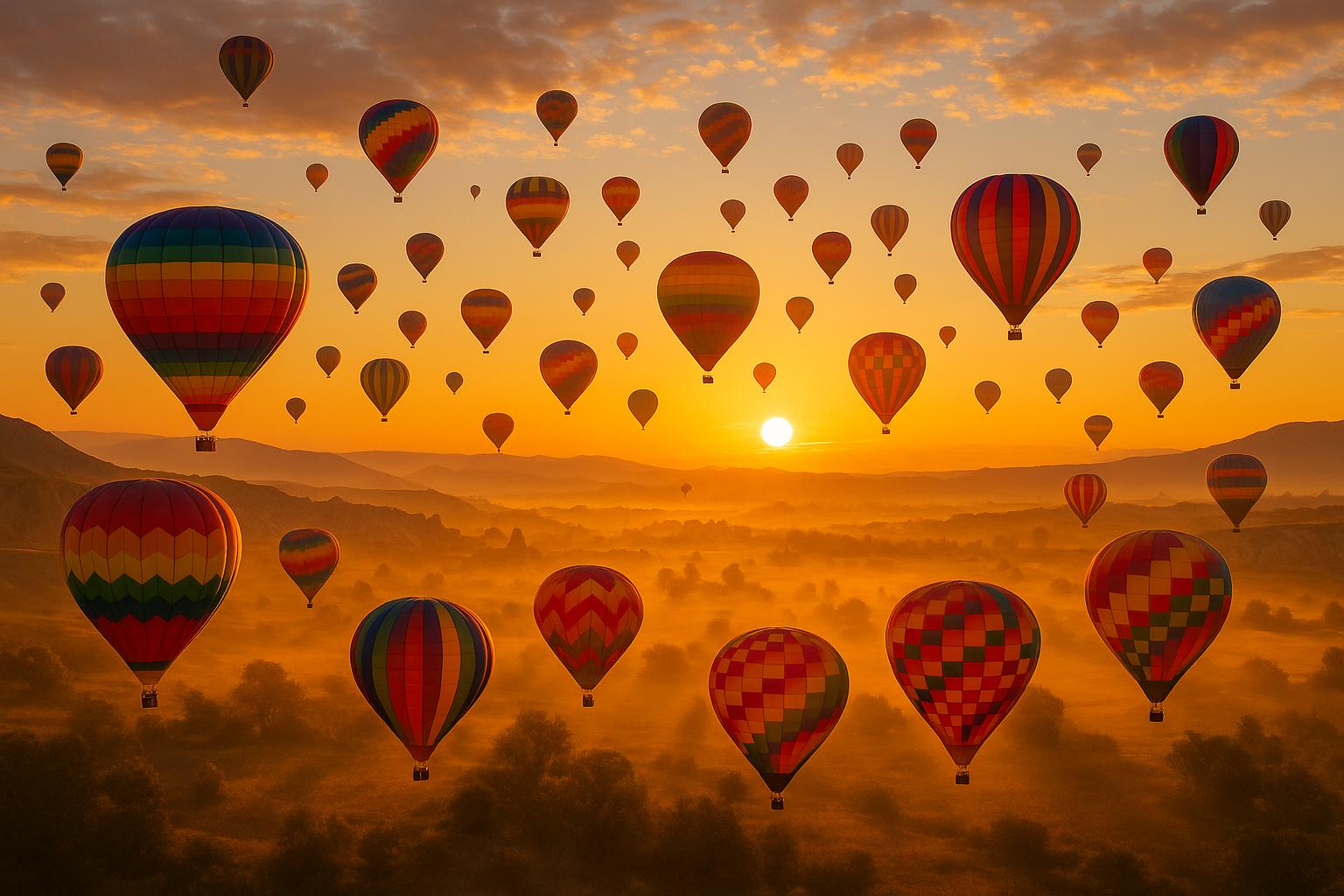 Balloons at Sunrise jigsaw puzzle preview