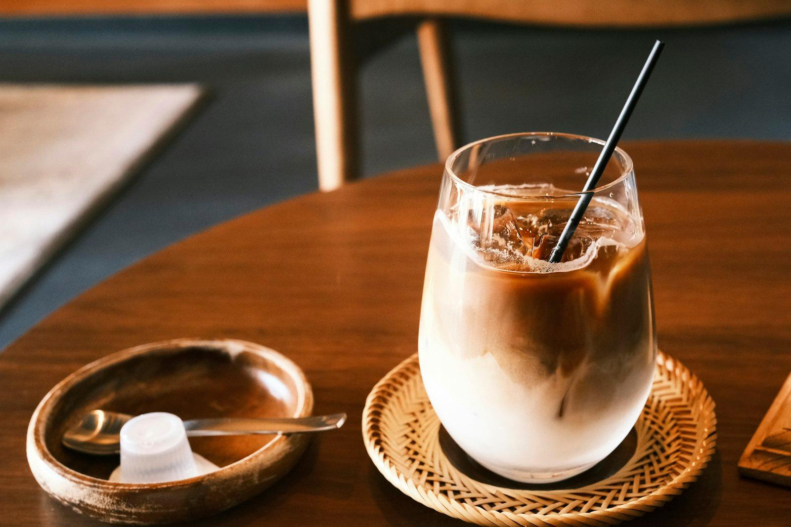 Iced Coffee With Cream And Ice On A Table jigsaw puzzle preview