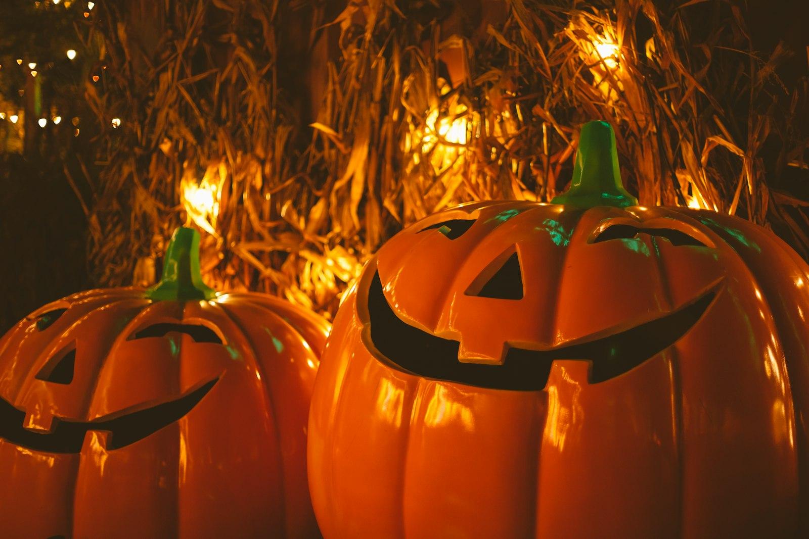Jack O Lantern On Brown Wooden Table jigsaw puzzle preview