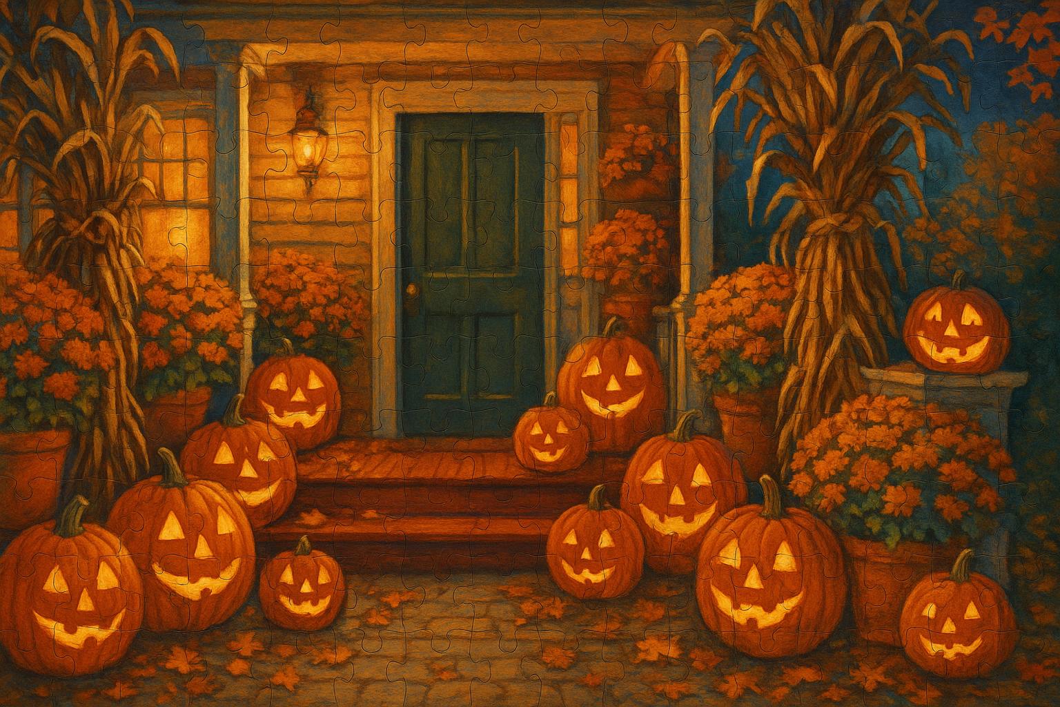 Jack-o'-Lantern Porch jigsaw puzzle preview