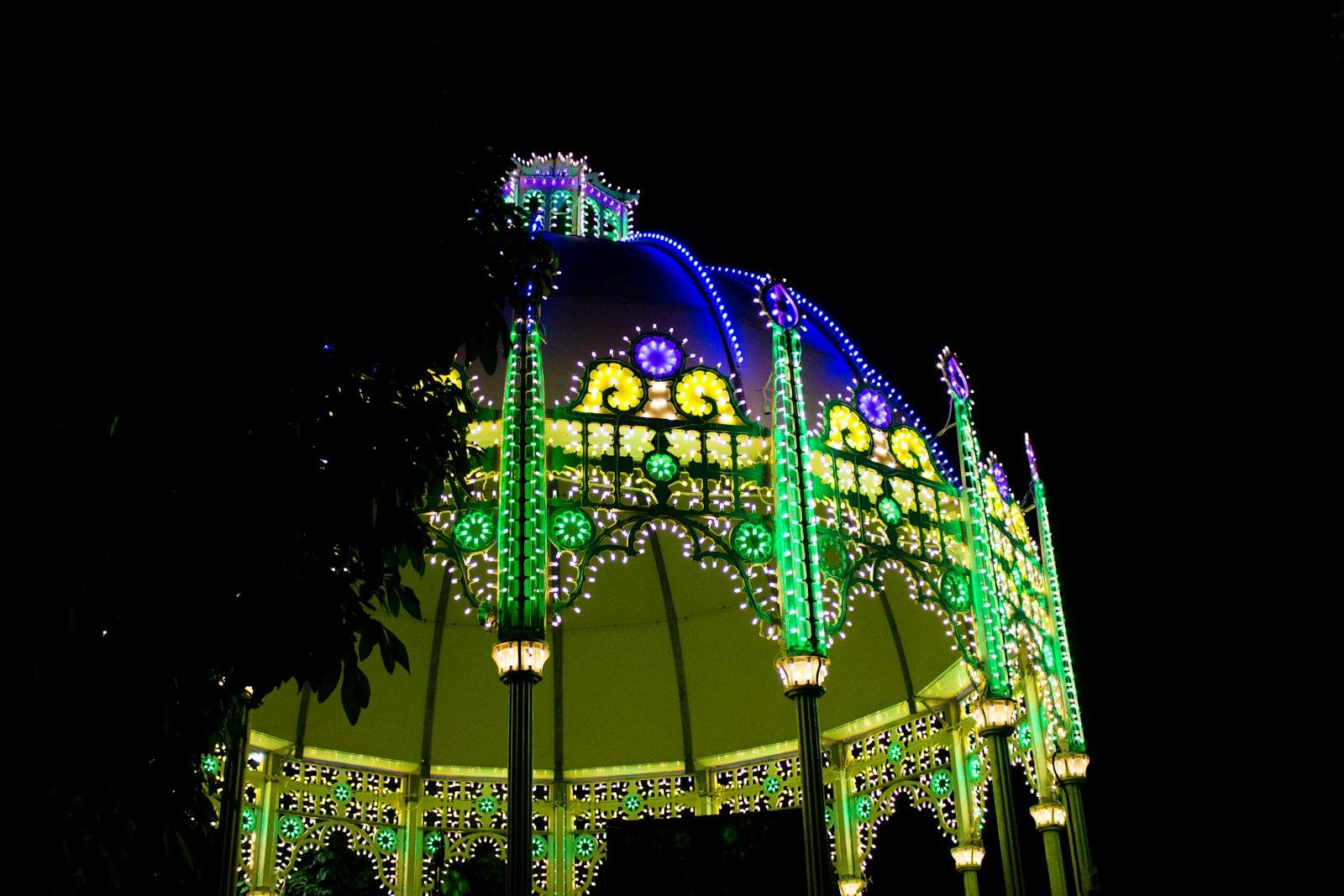 Lighted Gazebo At Nighttime jigsaw puzzle preview