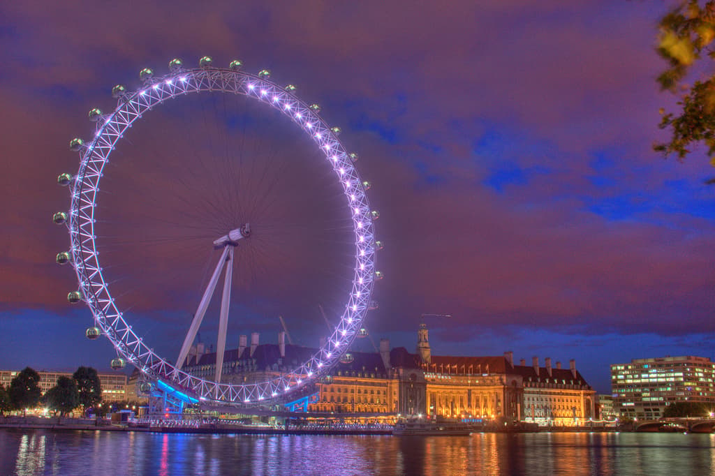 London Eye at Dusk jigsaw puzzle preview
