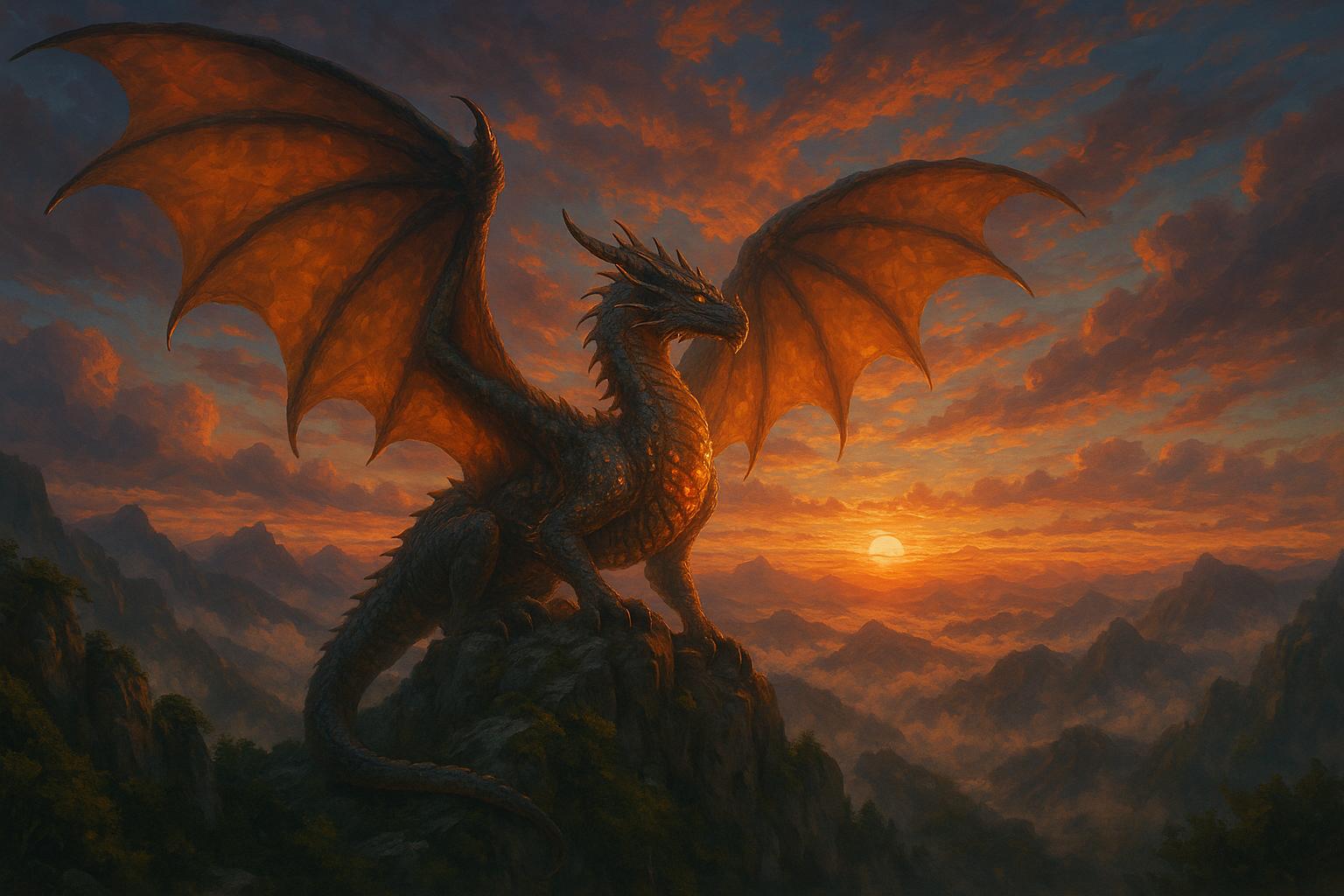 Dragon of the Peaks jigsaw puzzle preview