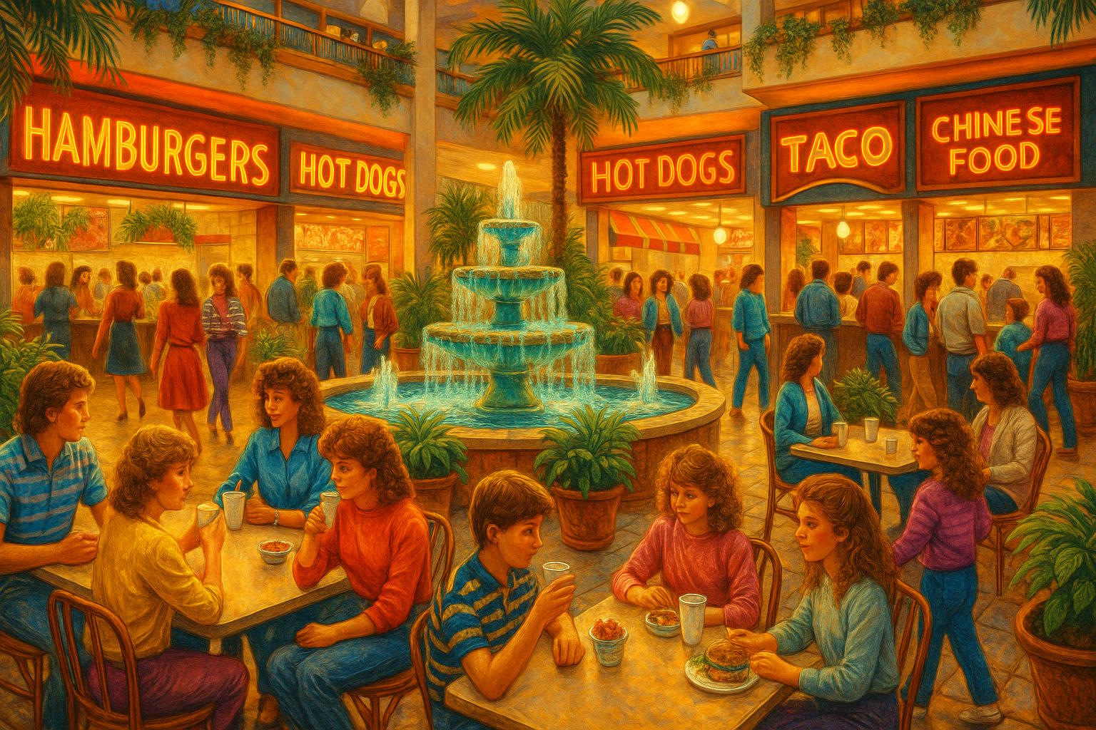 Mall Food Court, 1985 jigsaw puzzle preview