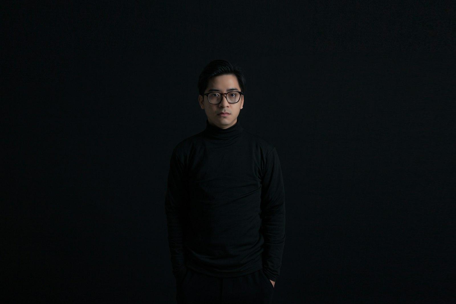 Man In Black Long Sleeve Shirt Wearing Black Sungl jigsaw puzzle preview